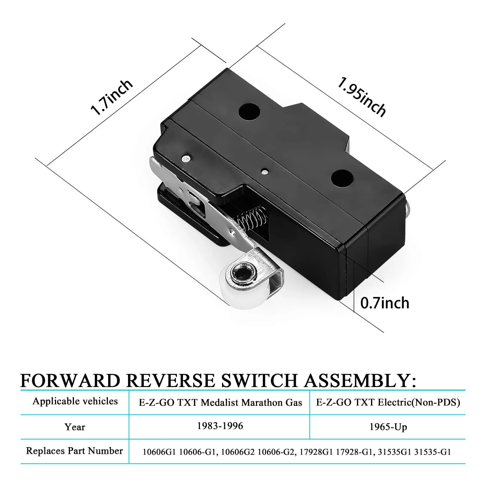 10L0L Forward Reverse Switch for E-Z-GO TXT Golf Carts image 4