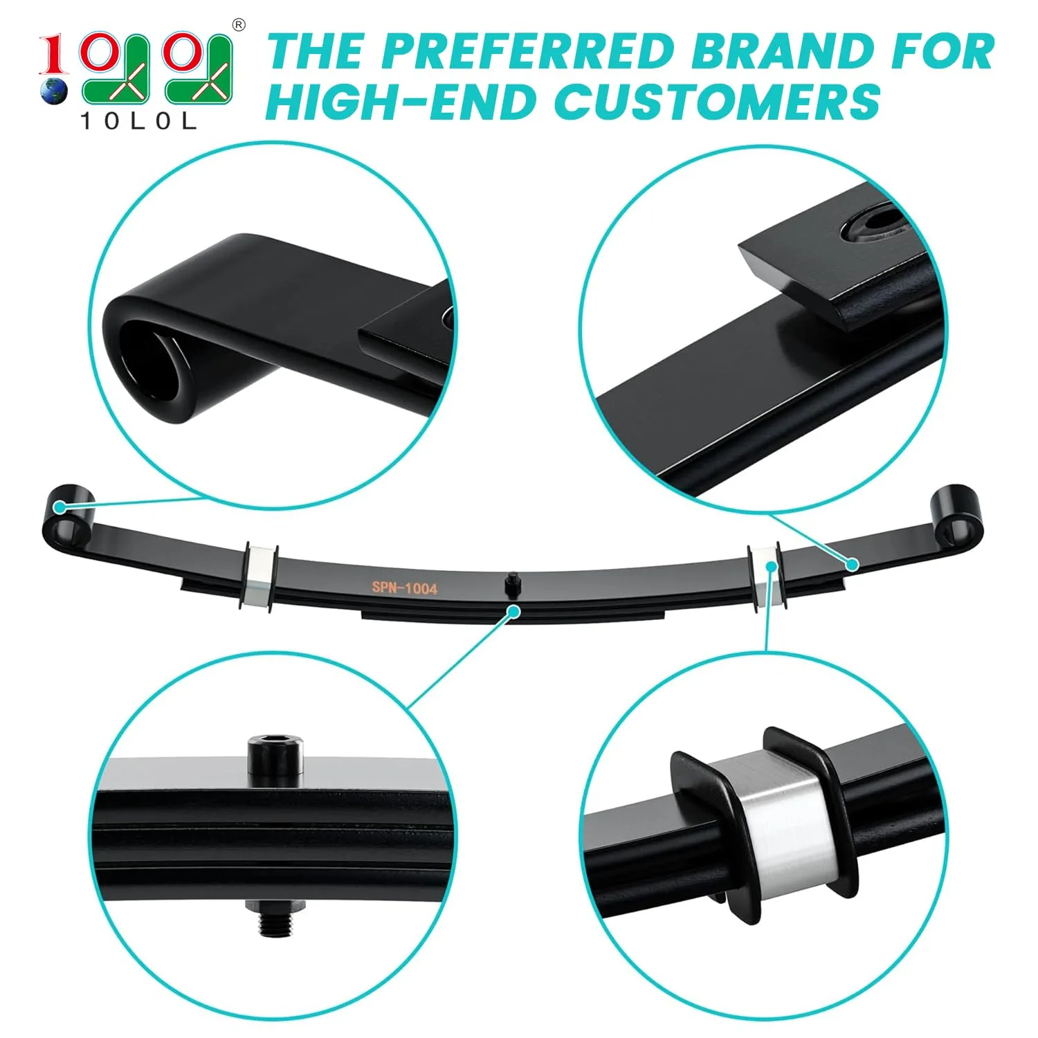 10L0L Rear Leaf Spring Kit for E-Z-GO TXT Golf Carts image 2