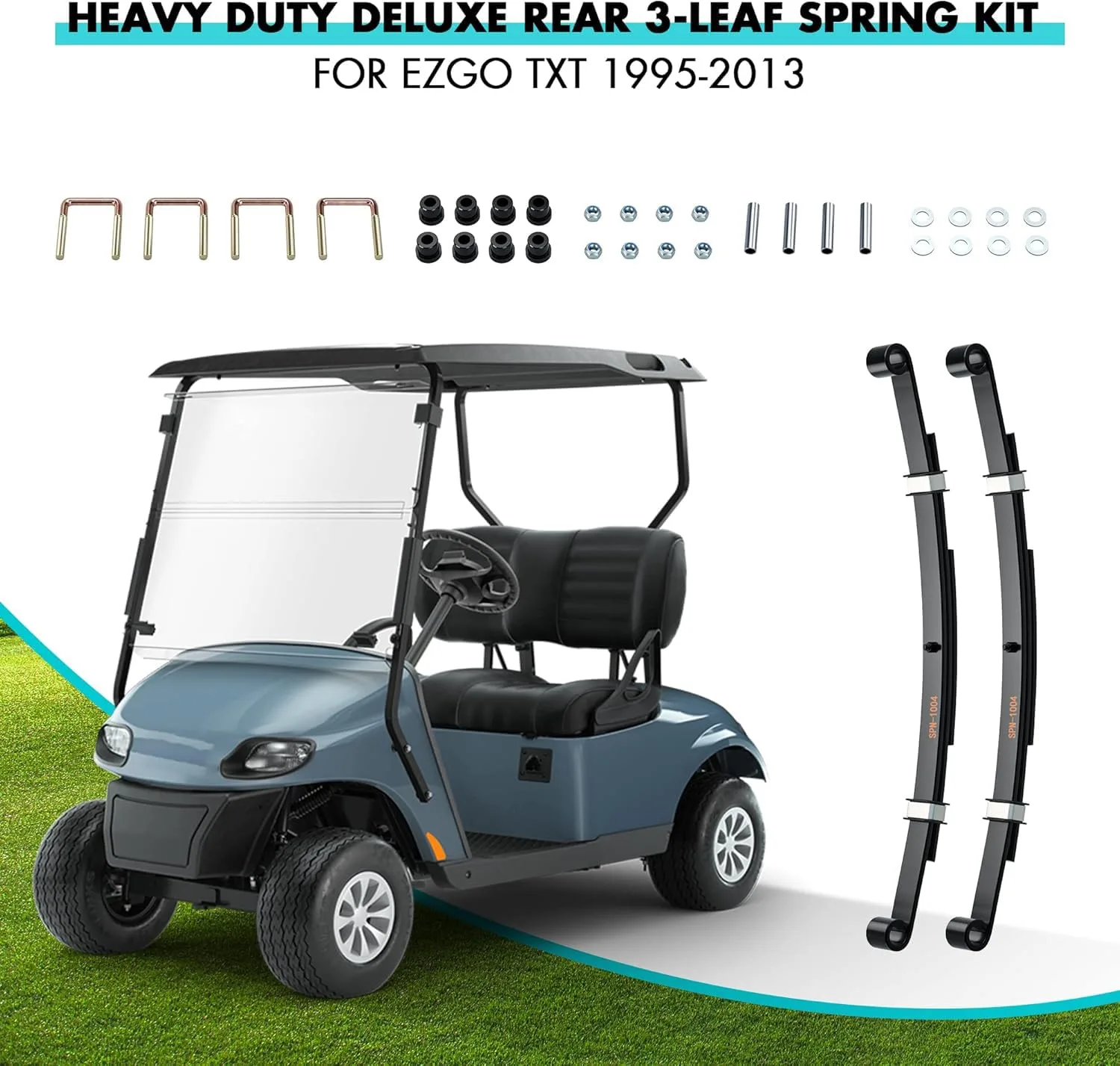 10L0L Rear Leaf Spring Kit for E-Z-GO TXT Golf Carts image 3