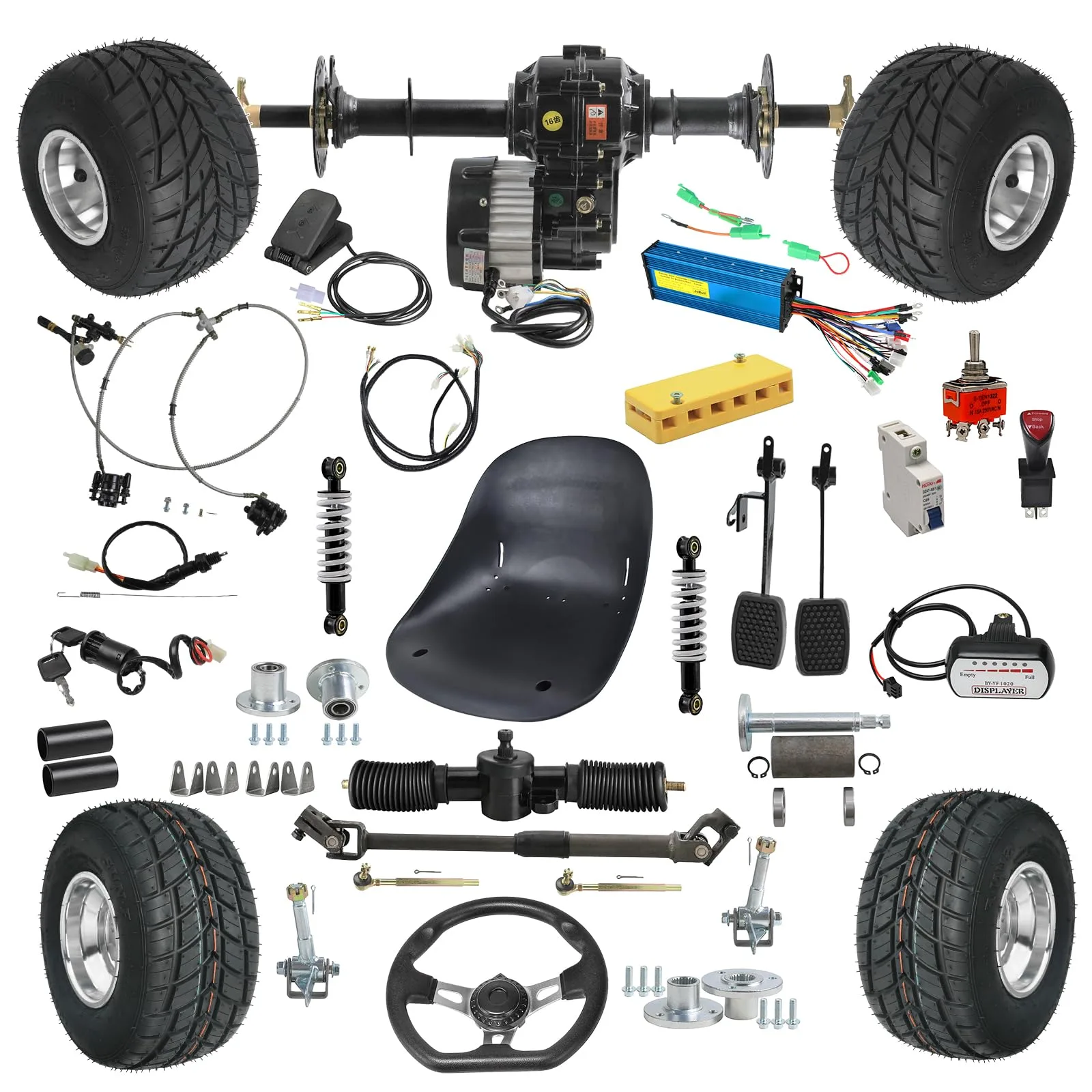 YC Yier 72V 1500W Differential Axle Kit for Golf Carts