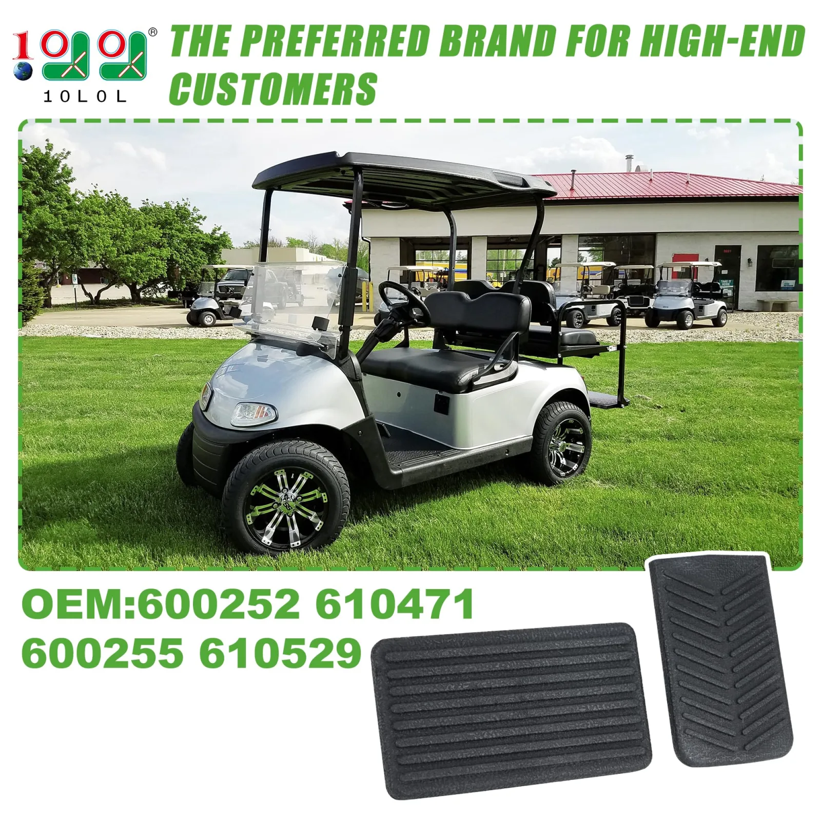 10L0L Pedal Pad Cover Kit for E-Z-GO RXV 2008+ image 2