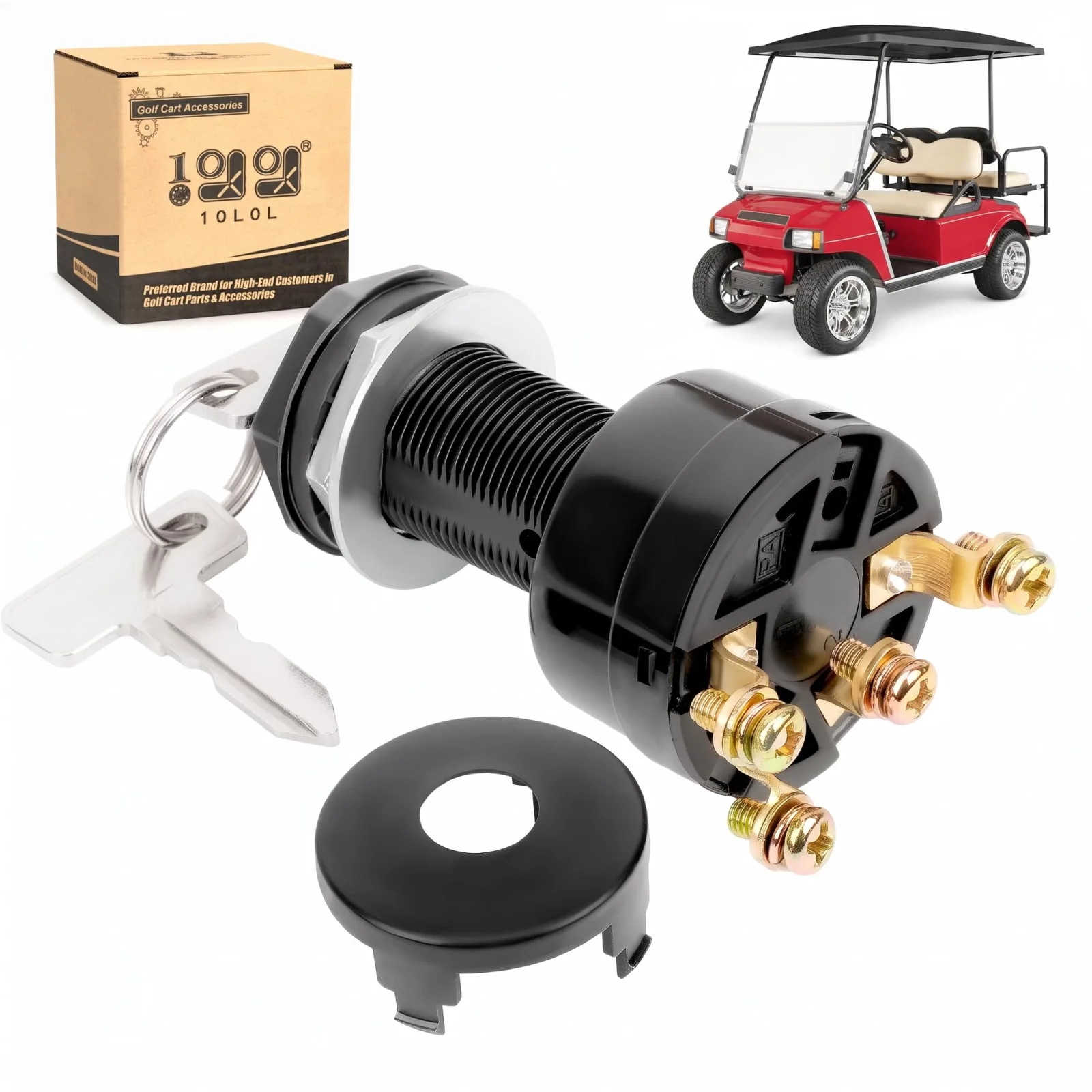 10L0L 12V Ignition Key Switch for Club Car Gas Carts