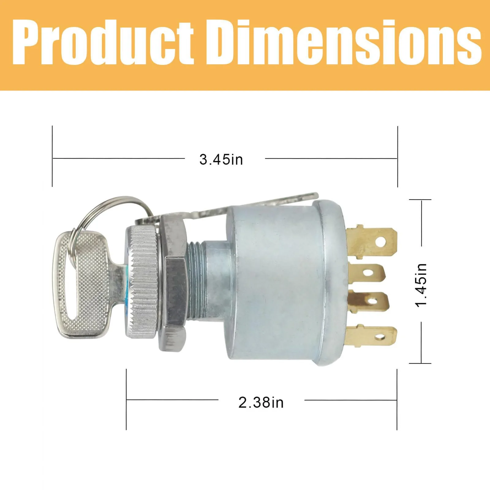 Unifizz Q62388A E-Z-GO Golf Cart Ignition Switch image 2