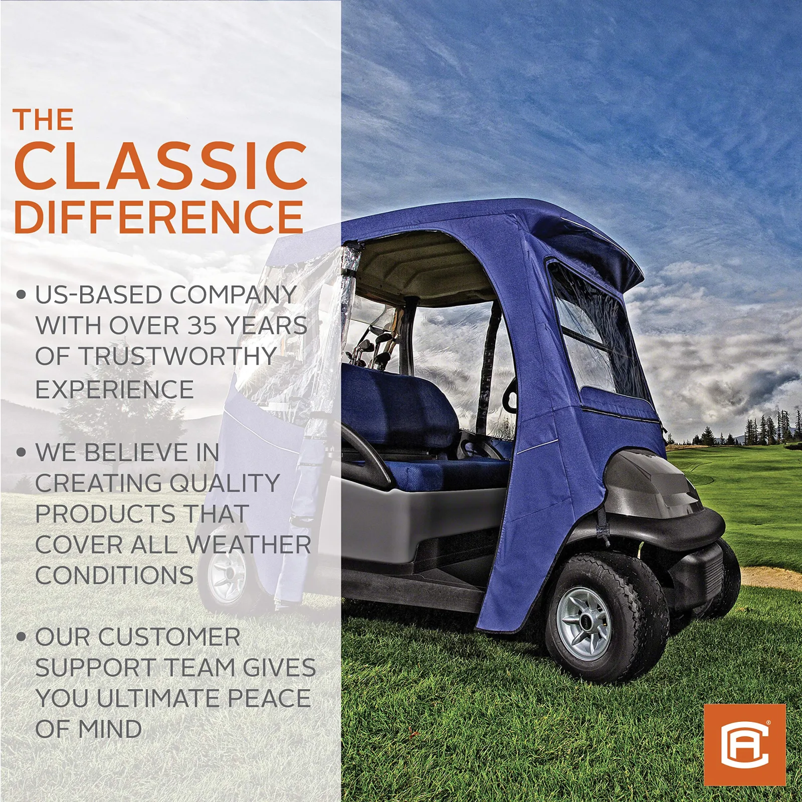 Classic Accessories Fairway Deluxe Golf Cart Enclosure image 2