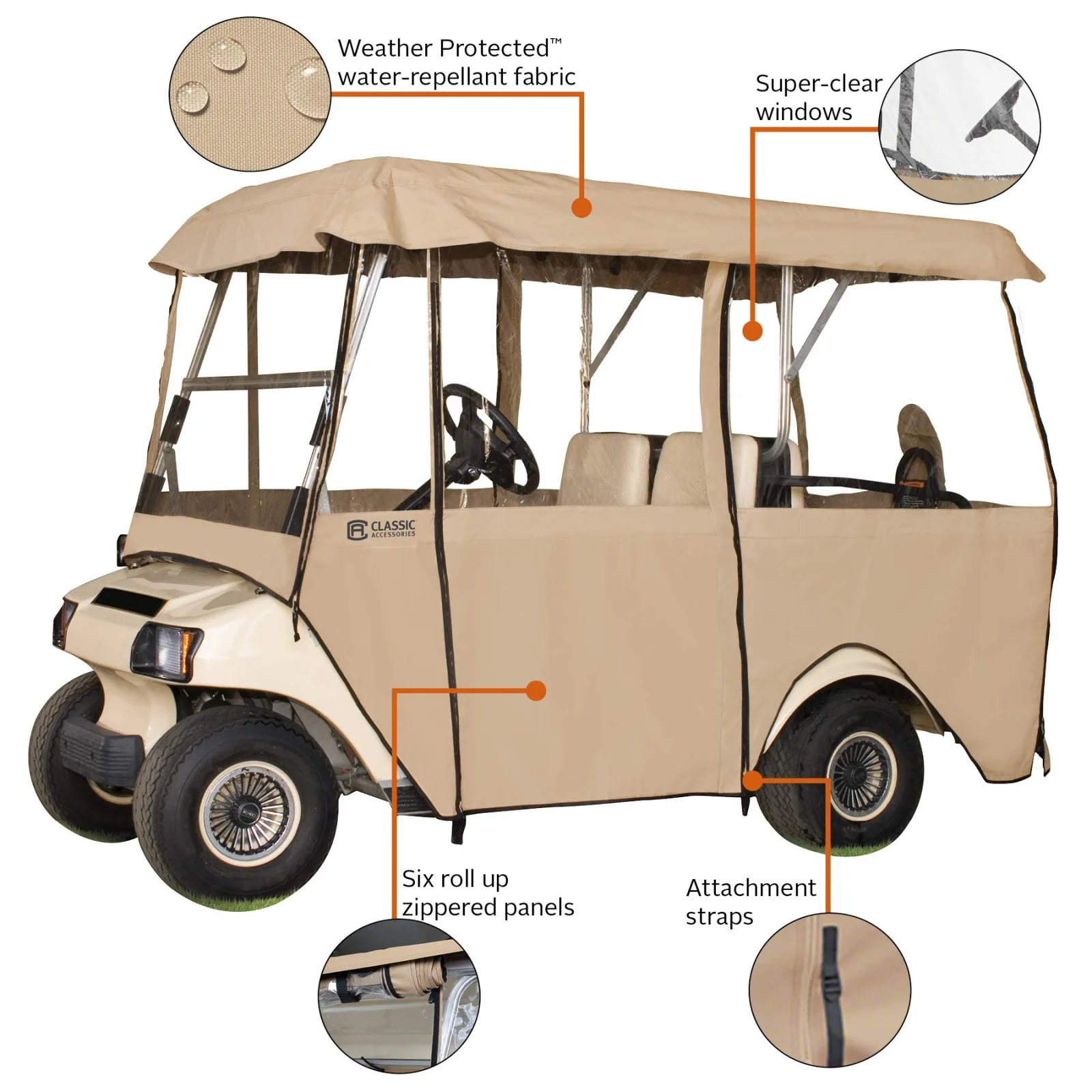 Classic Accessories Fairway Deluxe Golf Cart Enclosure image 3