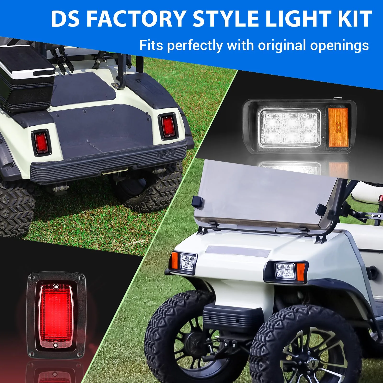 FIXHAWK Club Car DS LED Headlight & Tail Light Kit image 2