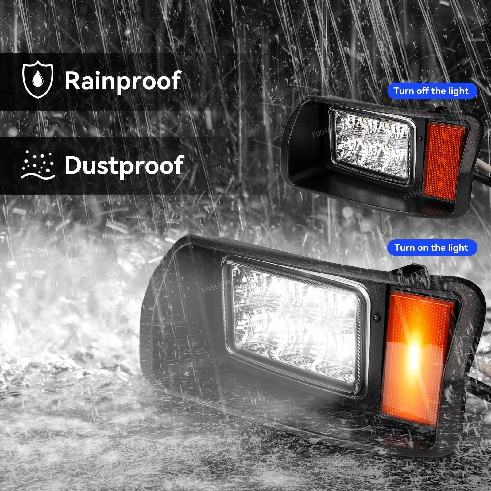 FIXHAWK Club Car DS LED Headlight & Tail Light Kit image 4