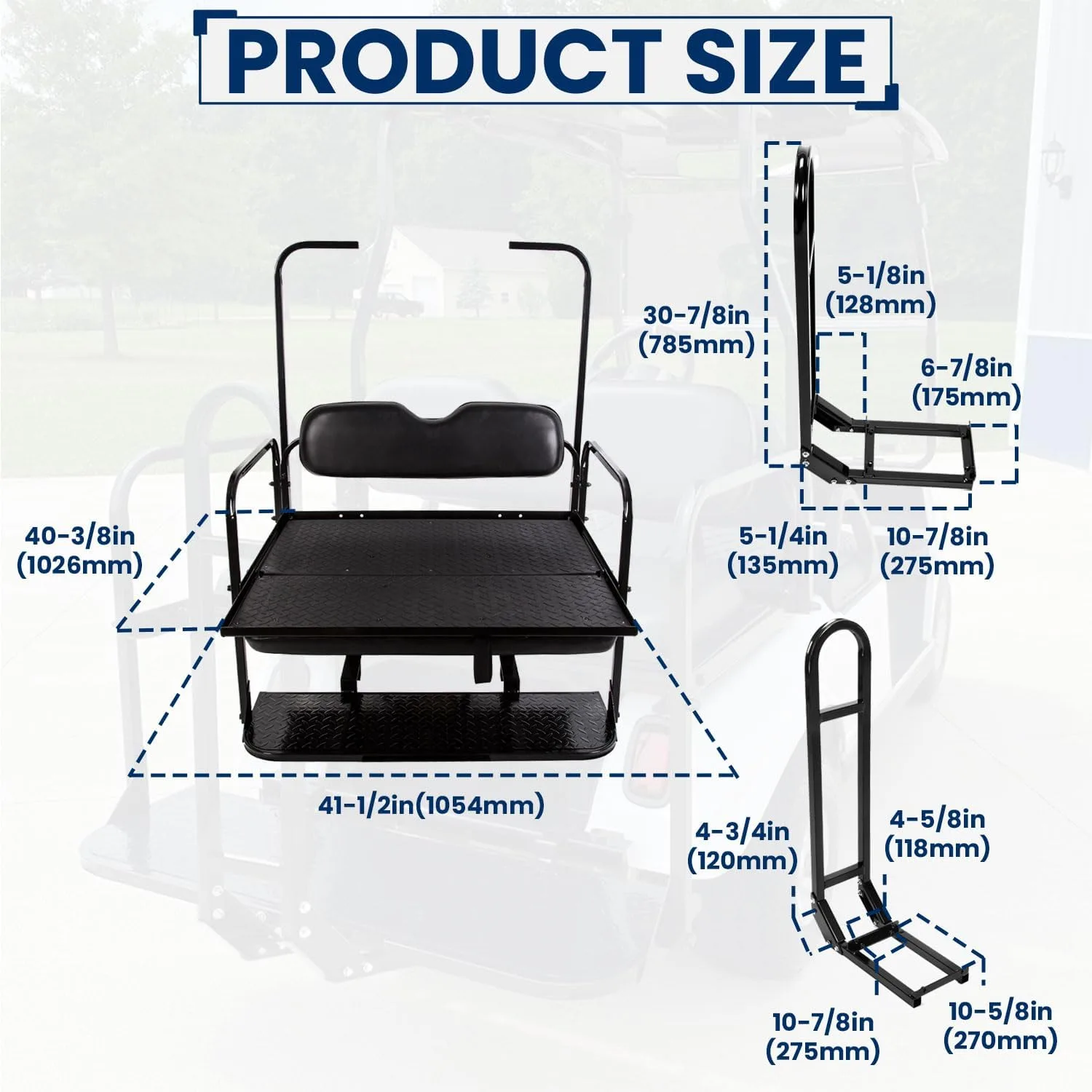 KUAFU BL2937 Rear Flip Seat for E-Z-GO TXT image 2