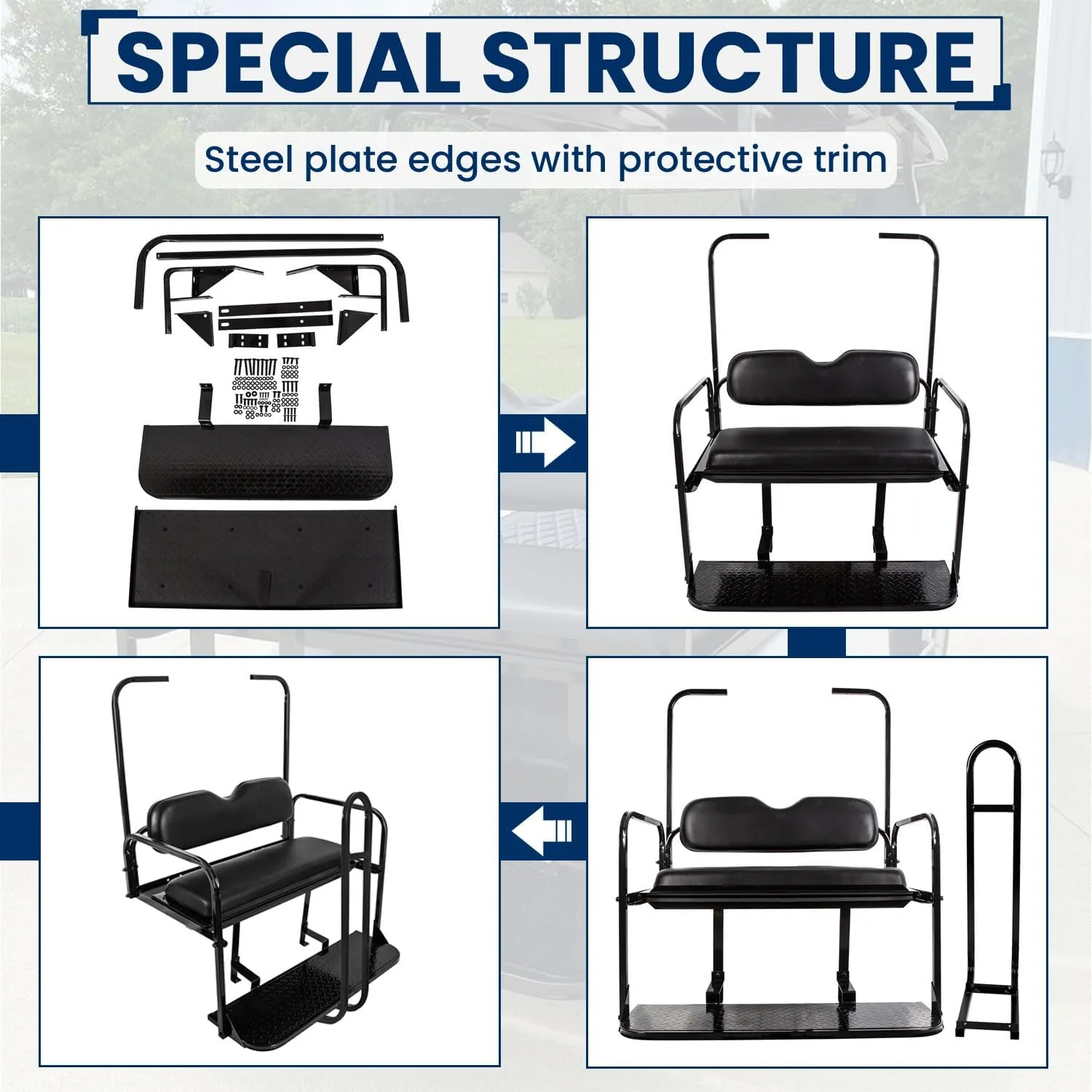 KUAFU BL2937 Rear Flip Seat for E-Z-GO TXT image 4