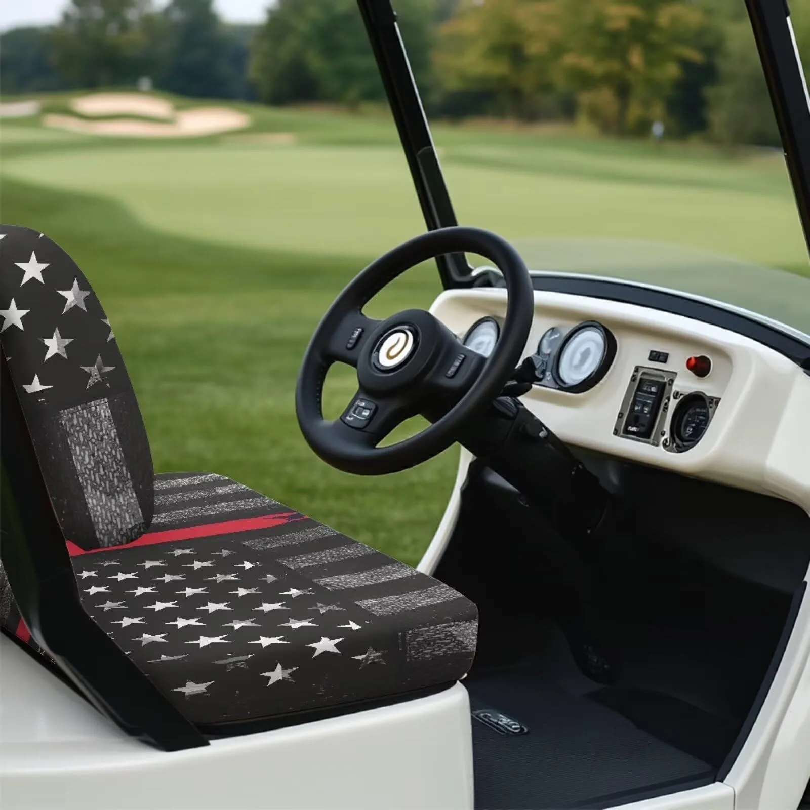 Rarucativ American Flag Golf Cart Seat Covers image 4