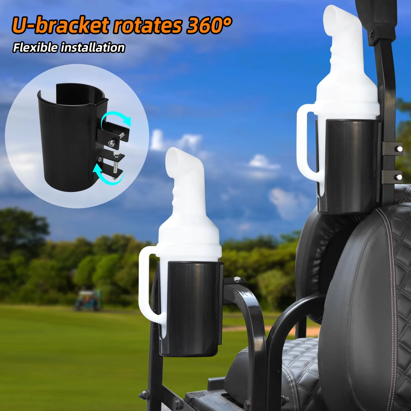 Roykaw Golf Cart Sand Bottle Holder for E-Z-GO, Club Car & Yamaha image 3