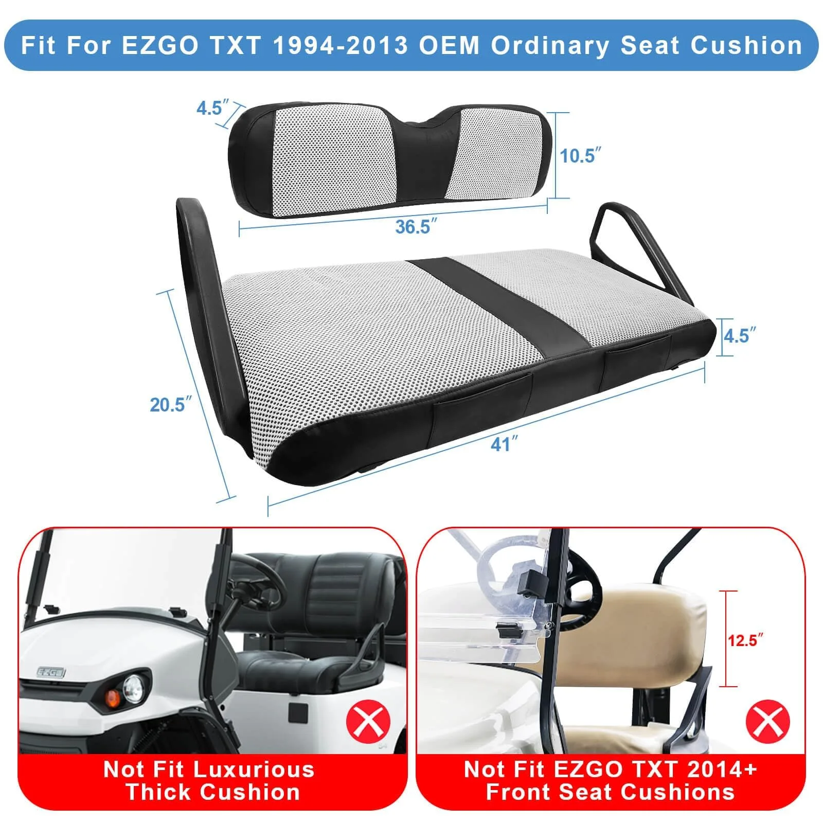 MOSNAI M2241 Seat Covers for E-Z-GO TXT 1994-2013 image 3