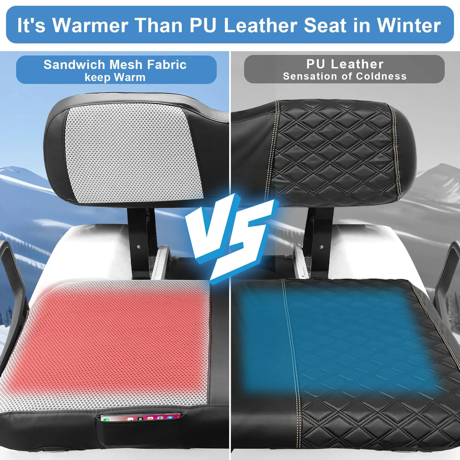 MOSNAI M2241 Seat Covers for E-Z-GO TXT 1994-2013 image 4