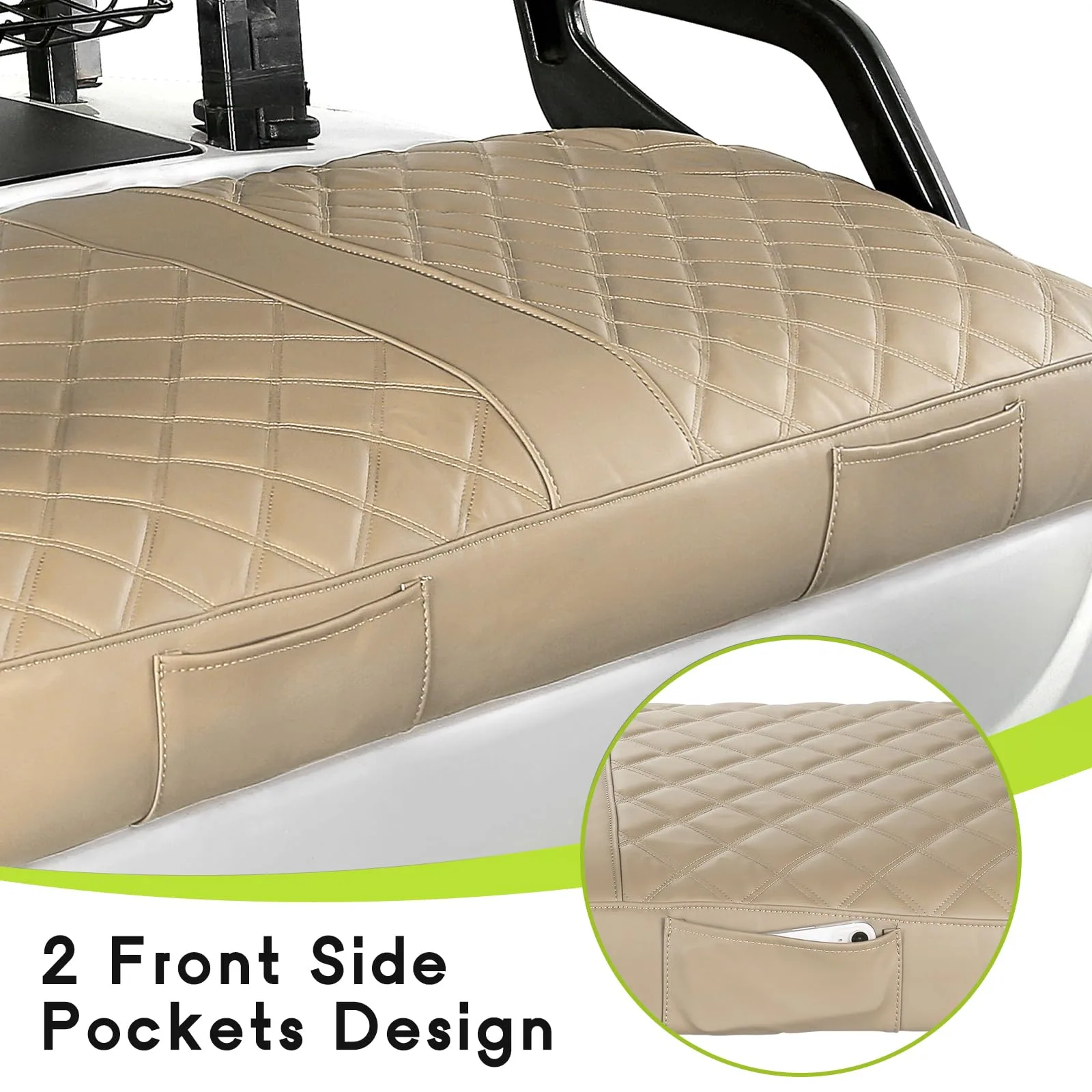 WEIMELL Yamaha G2-G22 Beige Vinyl Front Seat Cover image 4