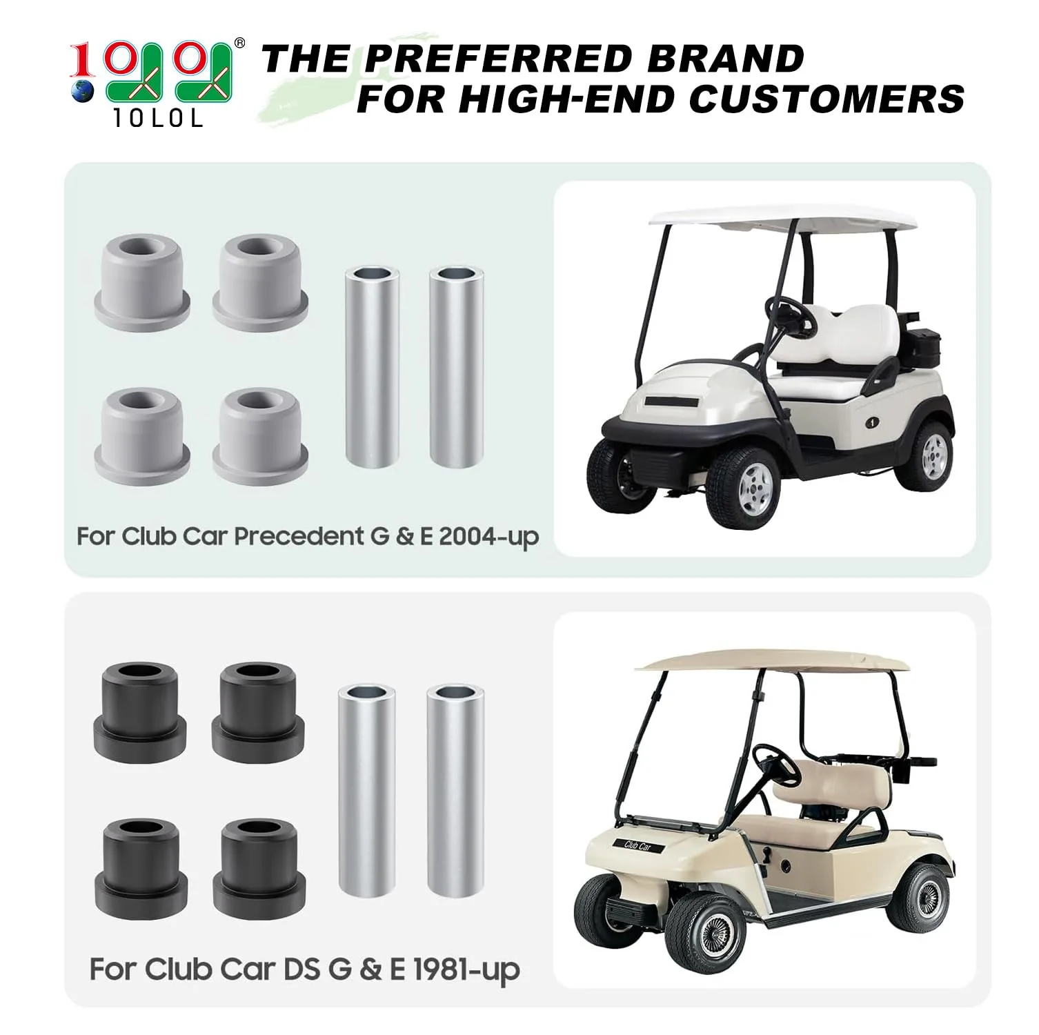 10L0L Front Leaf Spring Kit for Club Car DS & Precedent image 2