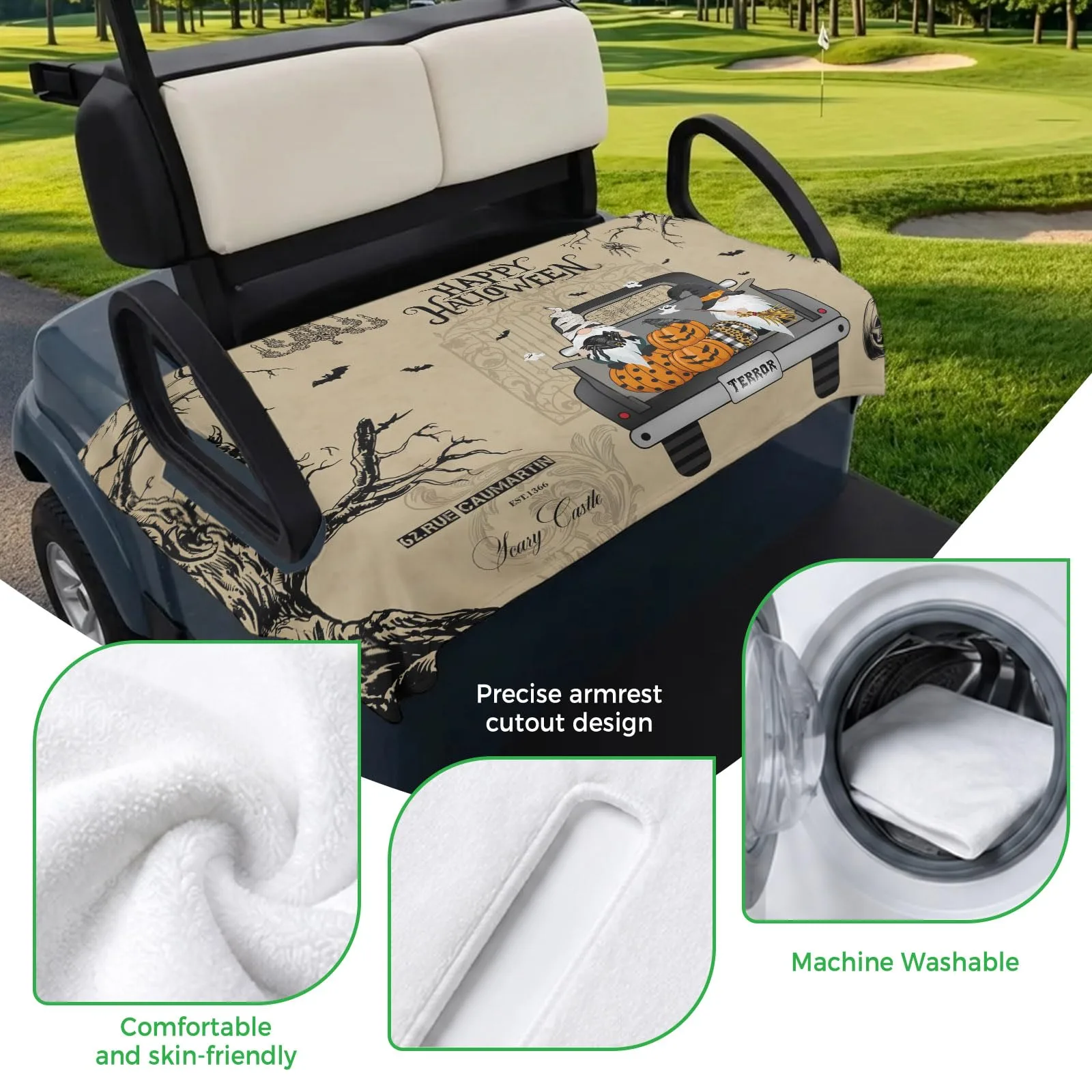 Trosturdspn Golf Cart Seat Towel Blanket 51 x 31 Inch image 3