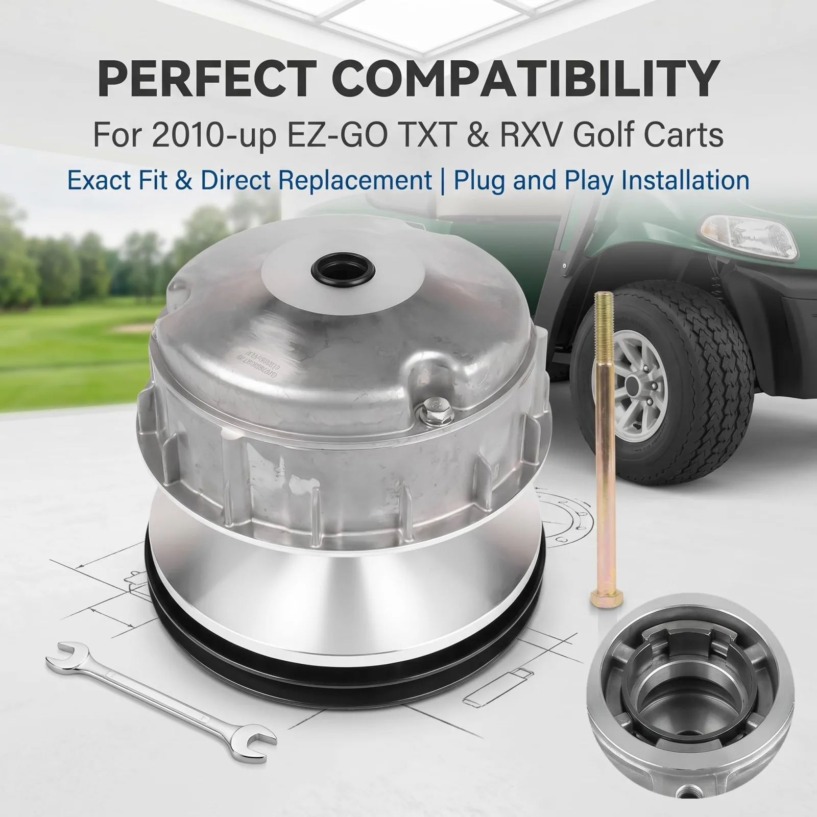 Enocos 618684 Primary Drive Clutch for E-Z-GO TXT/RXV image 2