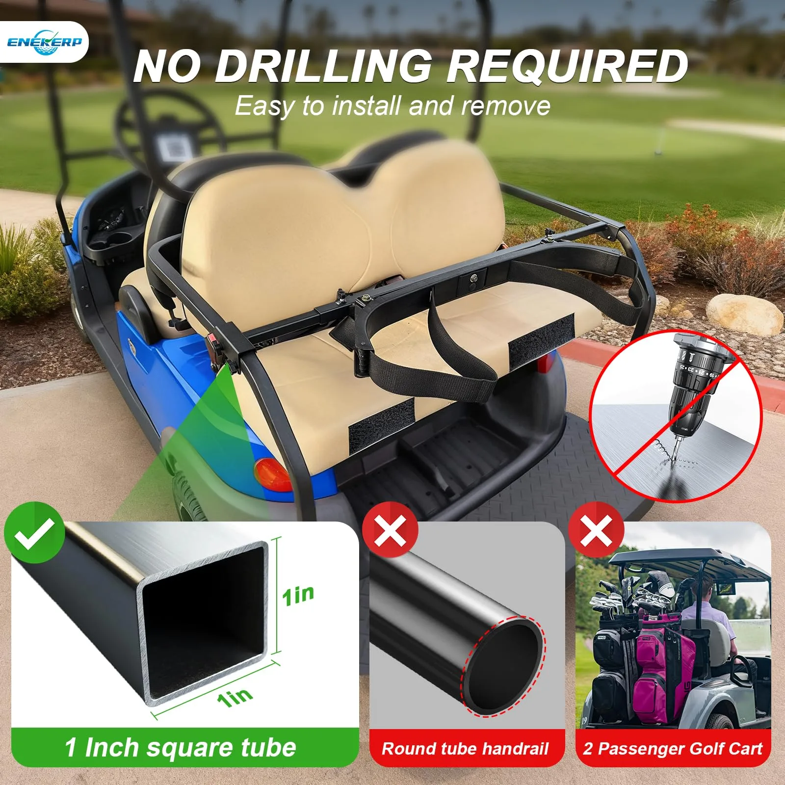 ENEKERP Adjustable Golf Cart Bag Holder Bracket image 4
