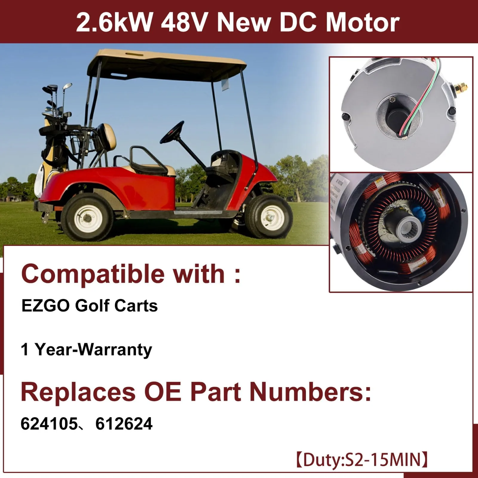 Sontrilova 48V 2.6 kW Electric DC Motor (612624/624105) image 3
