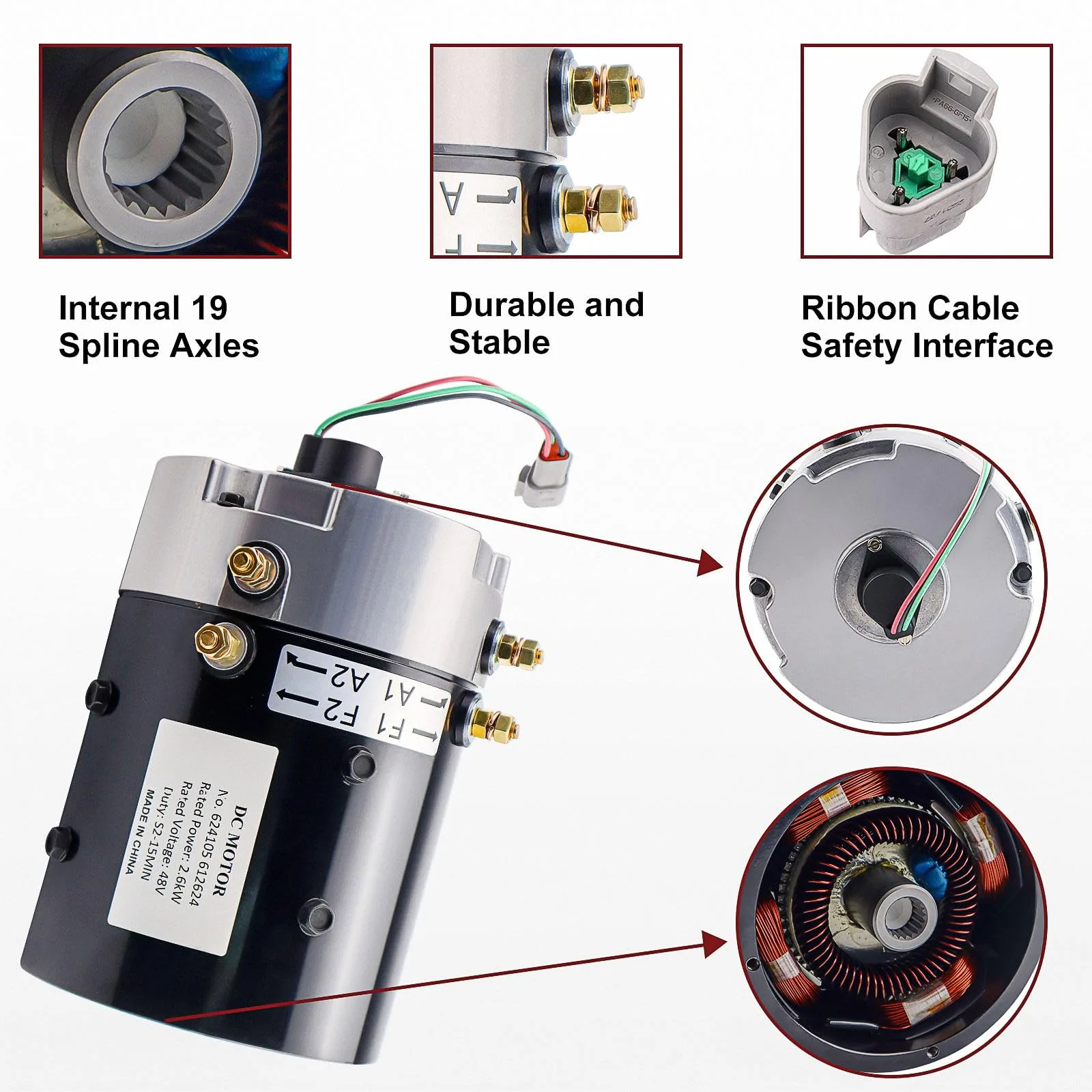 Sontrilova 48V 2.6 kW Electric DC Motor (612624/624105) image 4