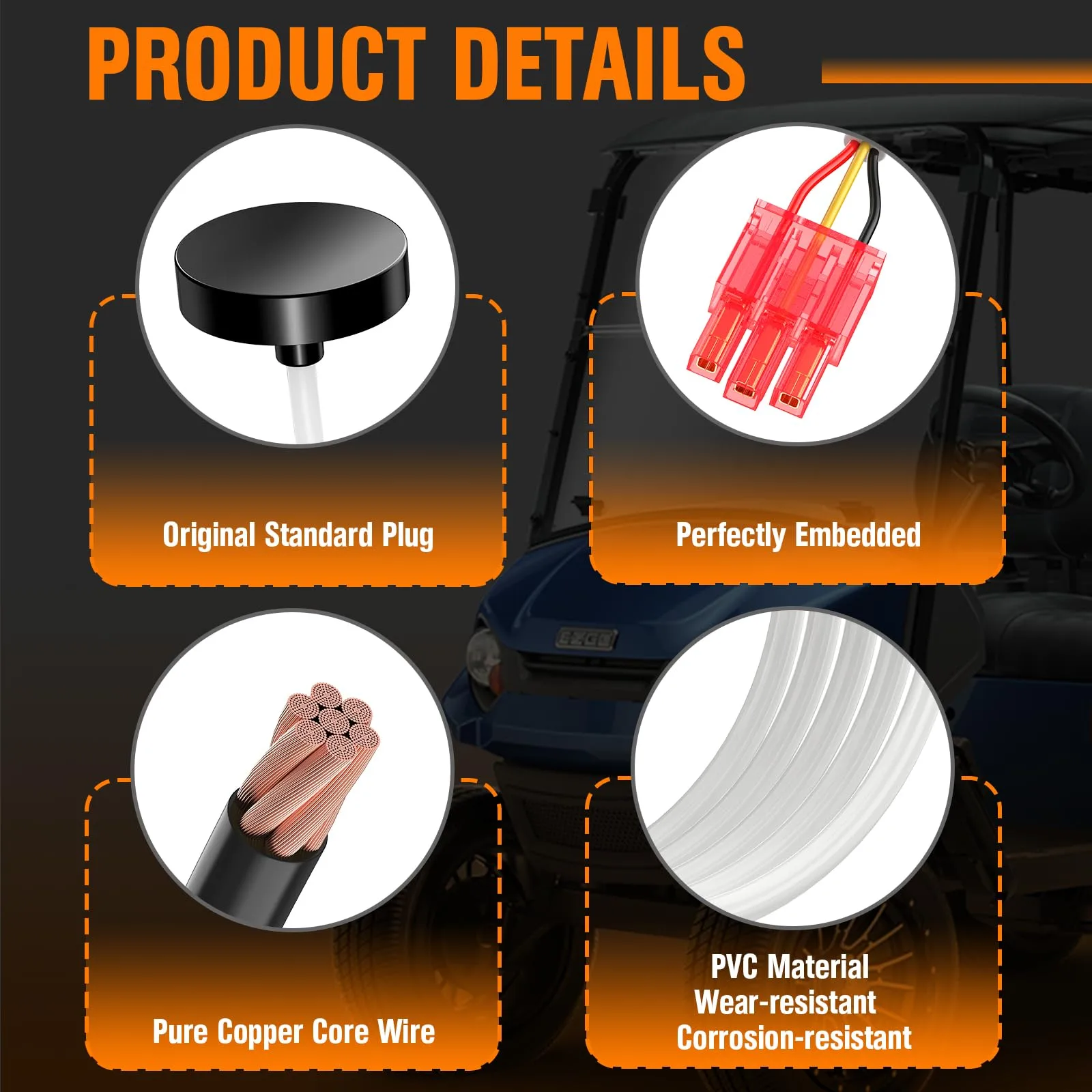 GODCTSUP 36V Speed Sensor for E-Z-GO PDS Carts image 4