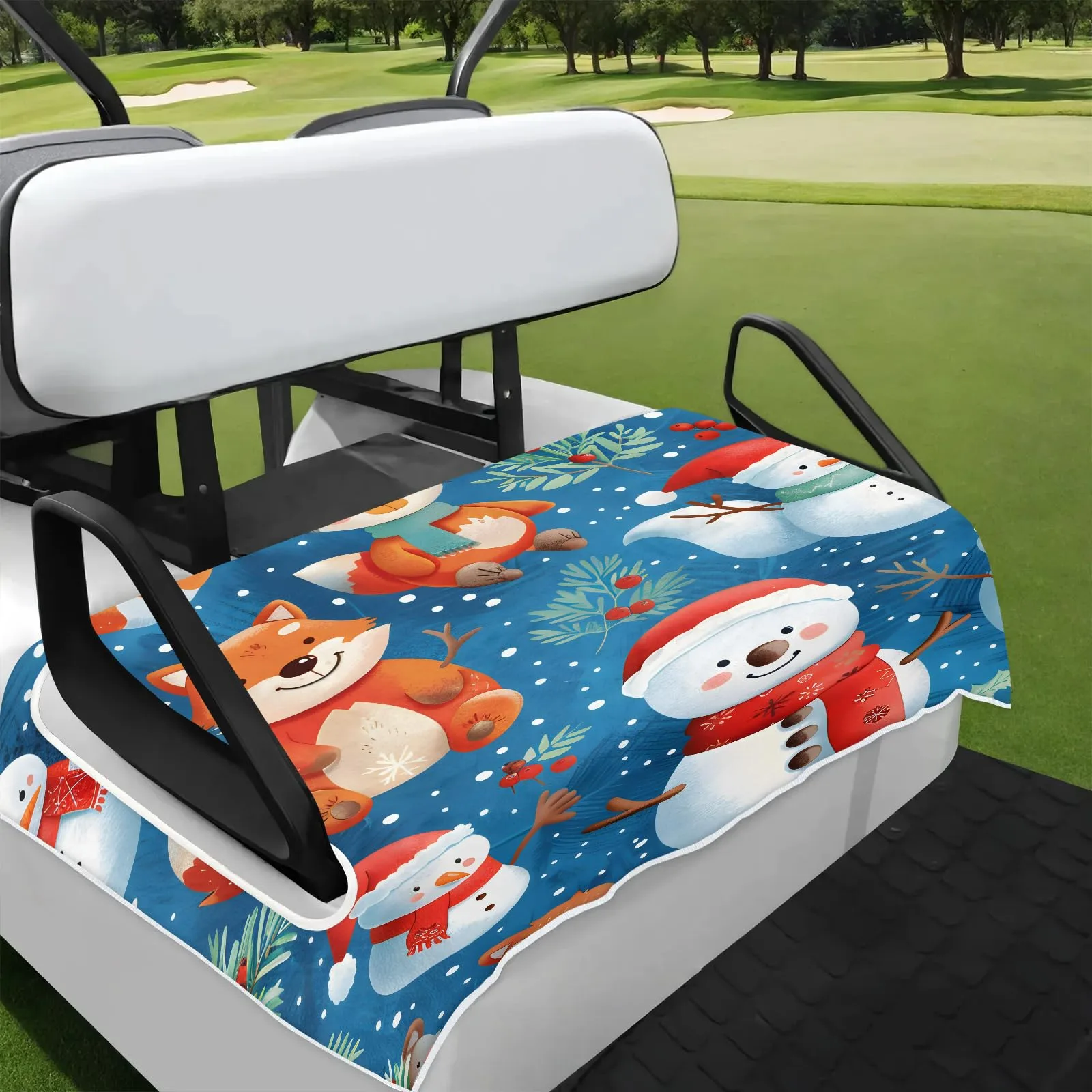 Tiveruda Golf Cart Seat Cover for Double Seats 51 x 31 Inch