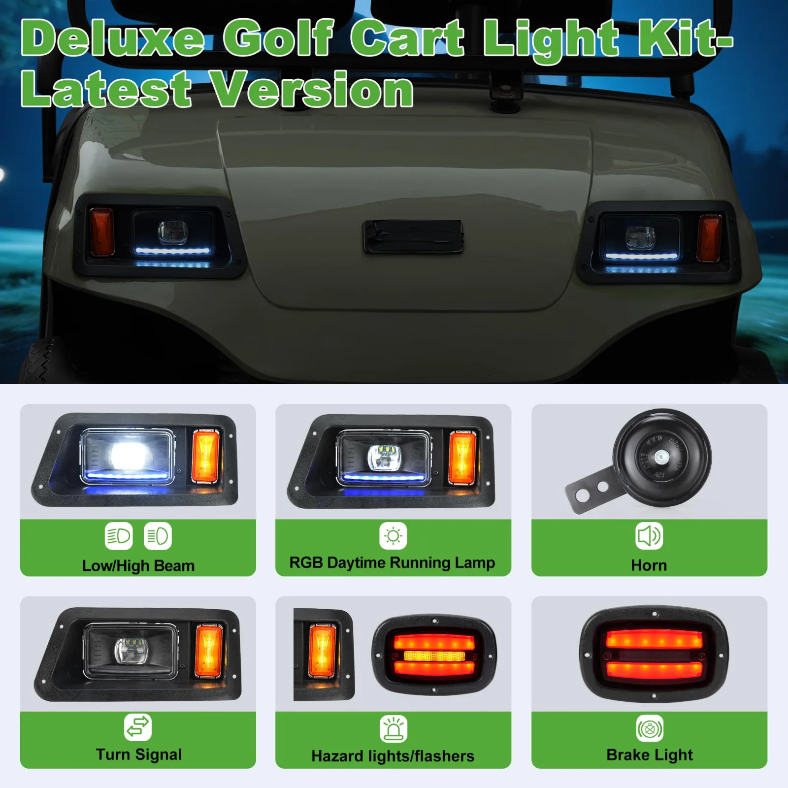 10L0L Light Kit for Yamaha G14-G22 Golf Carts image 3