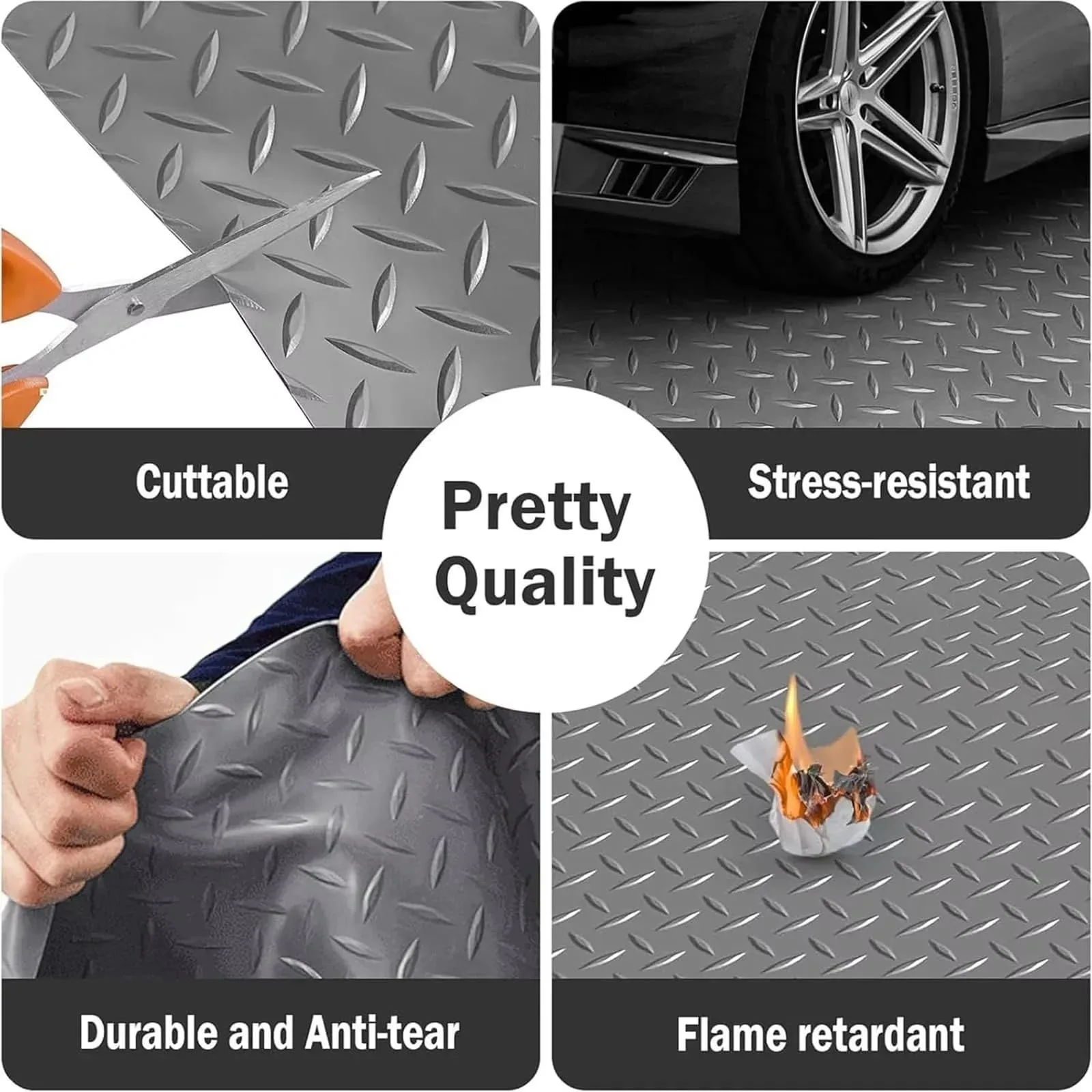 Generic Blue PVC Golf Cart Floor Mat 1.5 × 17 m image 2