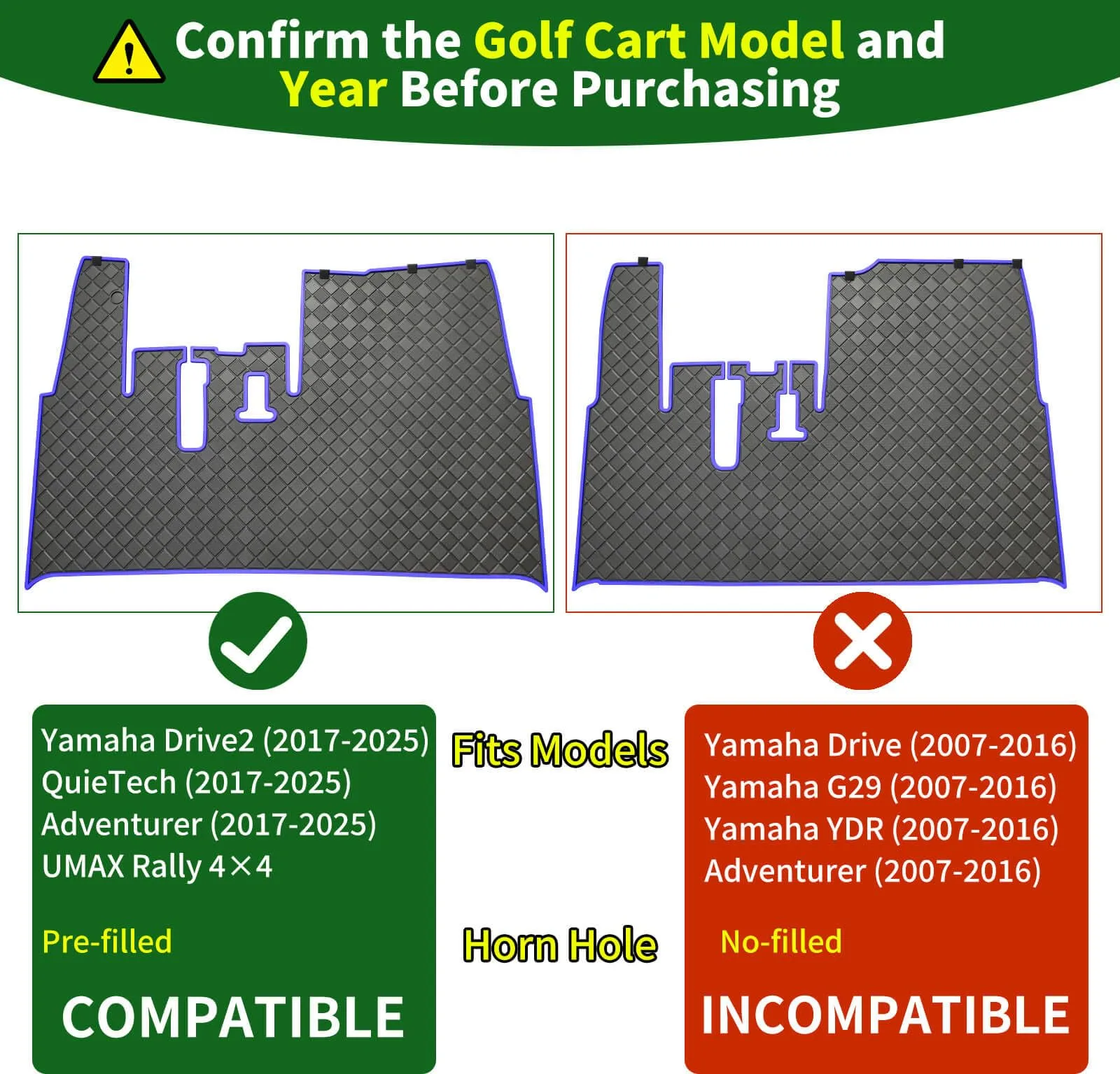 Cartalia Floor Mat for Yamaha Drive 2 (2017-Up) – YD2FMBE image 3