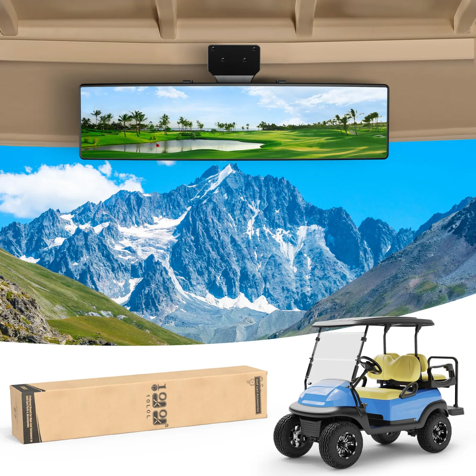 10L0L Panoramic Golf Cart Rearview Mirror A03-YDKJ 004-B09