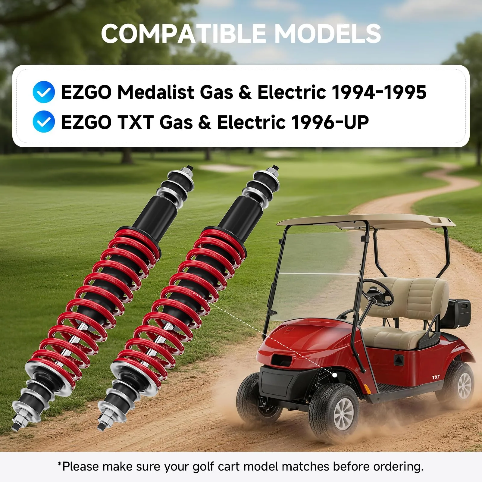 Rzcazzide Heavy-Duty Shocks for E-Z-GO TXT & Medalist image 2