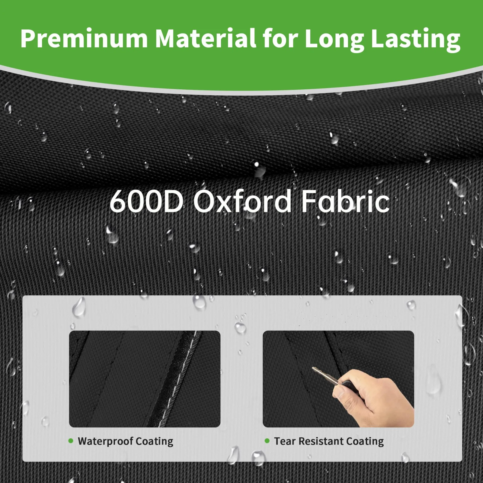 10L0L Waterproof Golf Cart Seat Cover for 2+2 Carts image 3