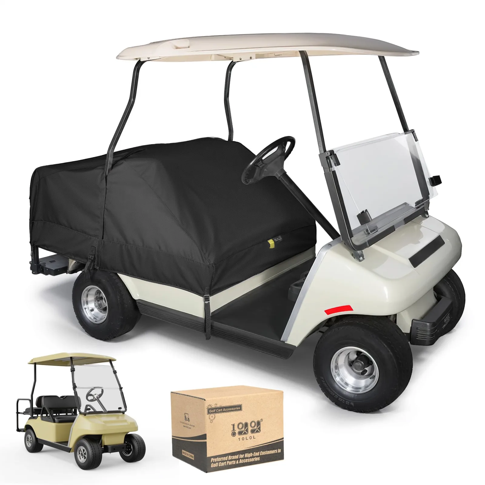10L0L Waterproof Golf Cart Seat Cover for 2+2 Carts