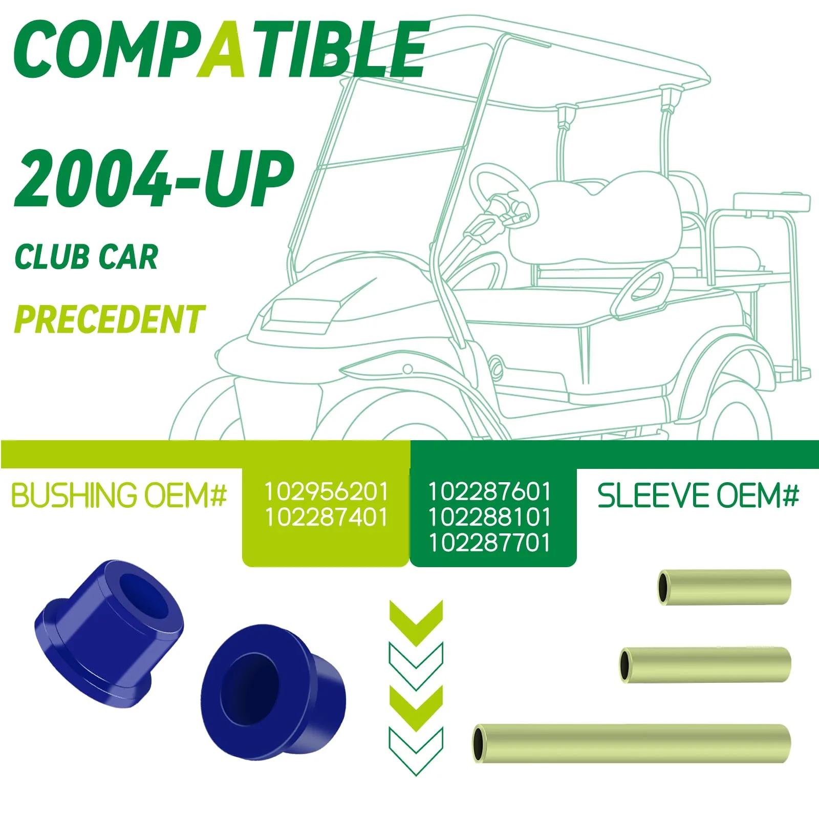 HANGKUNNEE Club Car Precedent Front Bushing Kit image 2