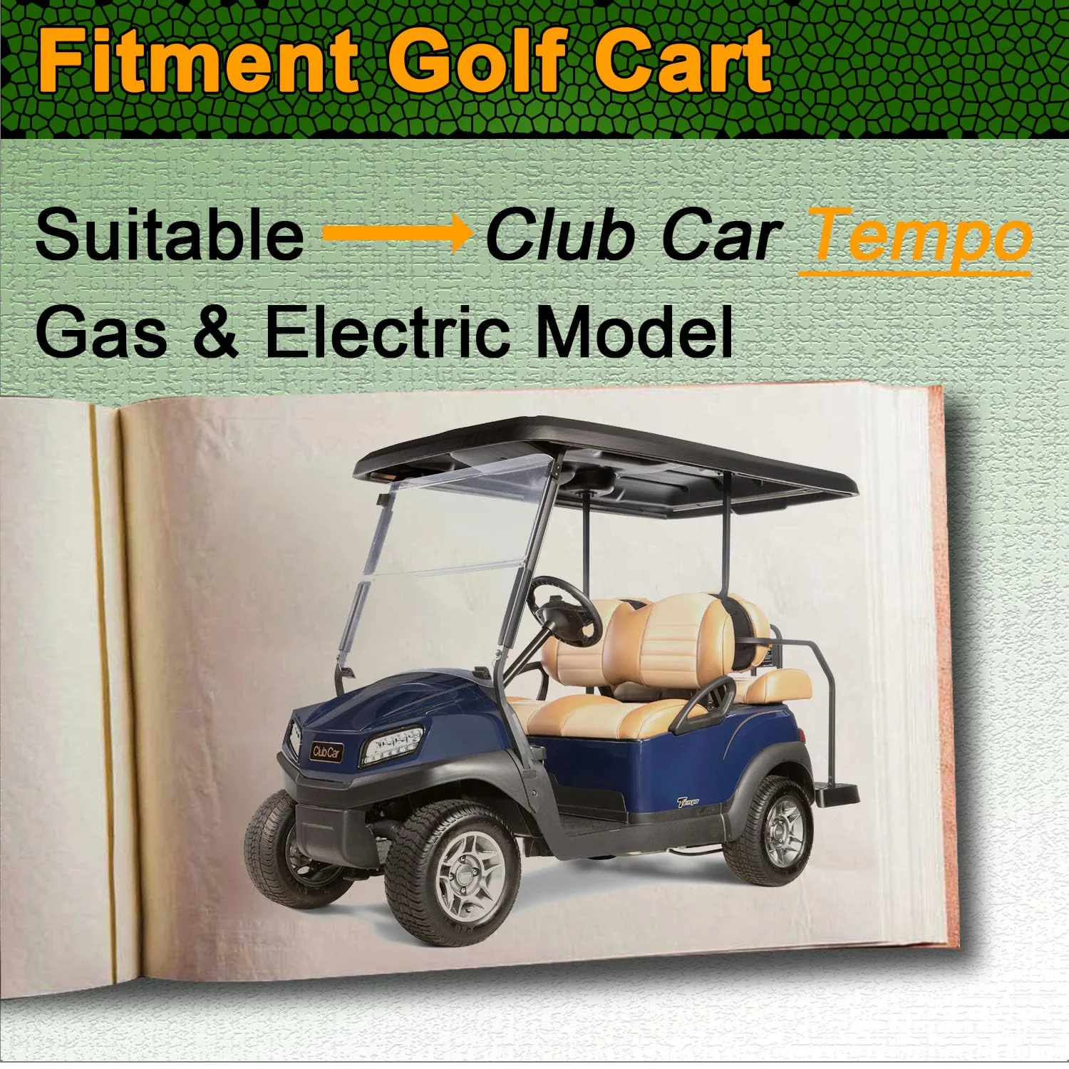 LY 5KYSON Club Car Tempo Name Plate Emblem 2018-Up image 2