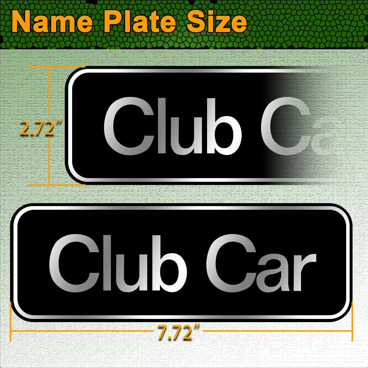 LY 5KYSON Club Car Tempo Name Plate Emblem 2018-Up image 3