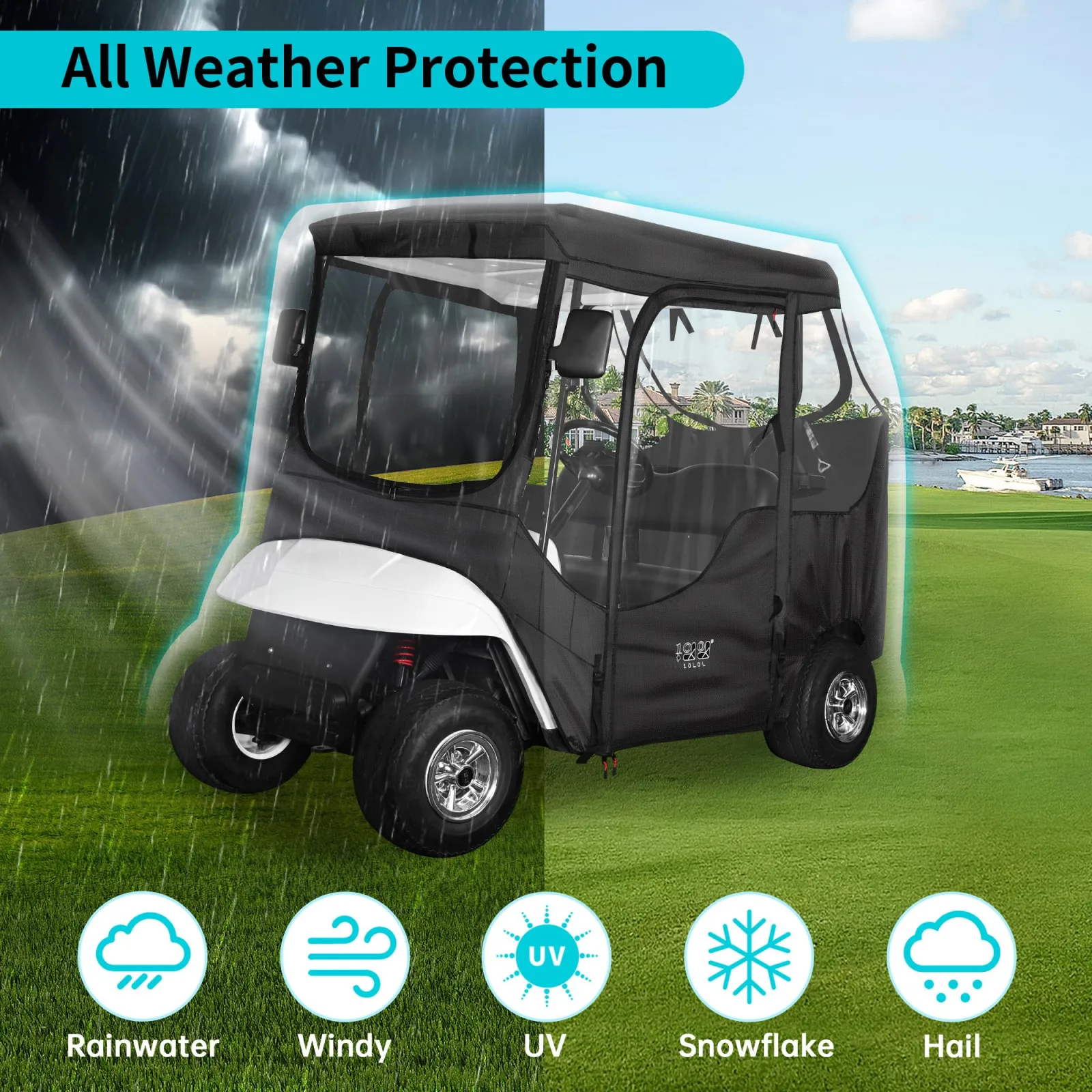 10L0L Golf Cart Enclosure for E-Z-GO TXT and RXV image 4
