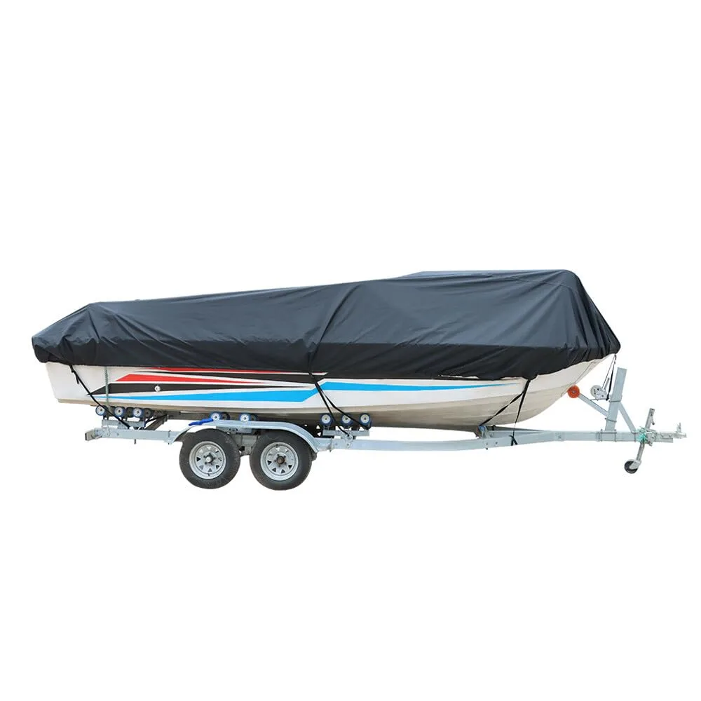 Generic Black V-Hull Boat Cover, 11–13 ft