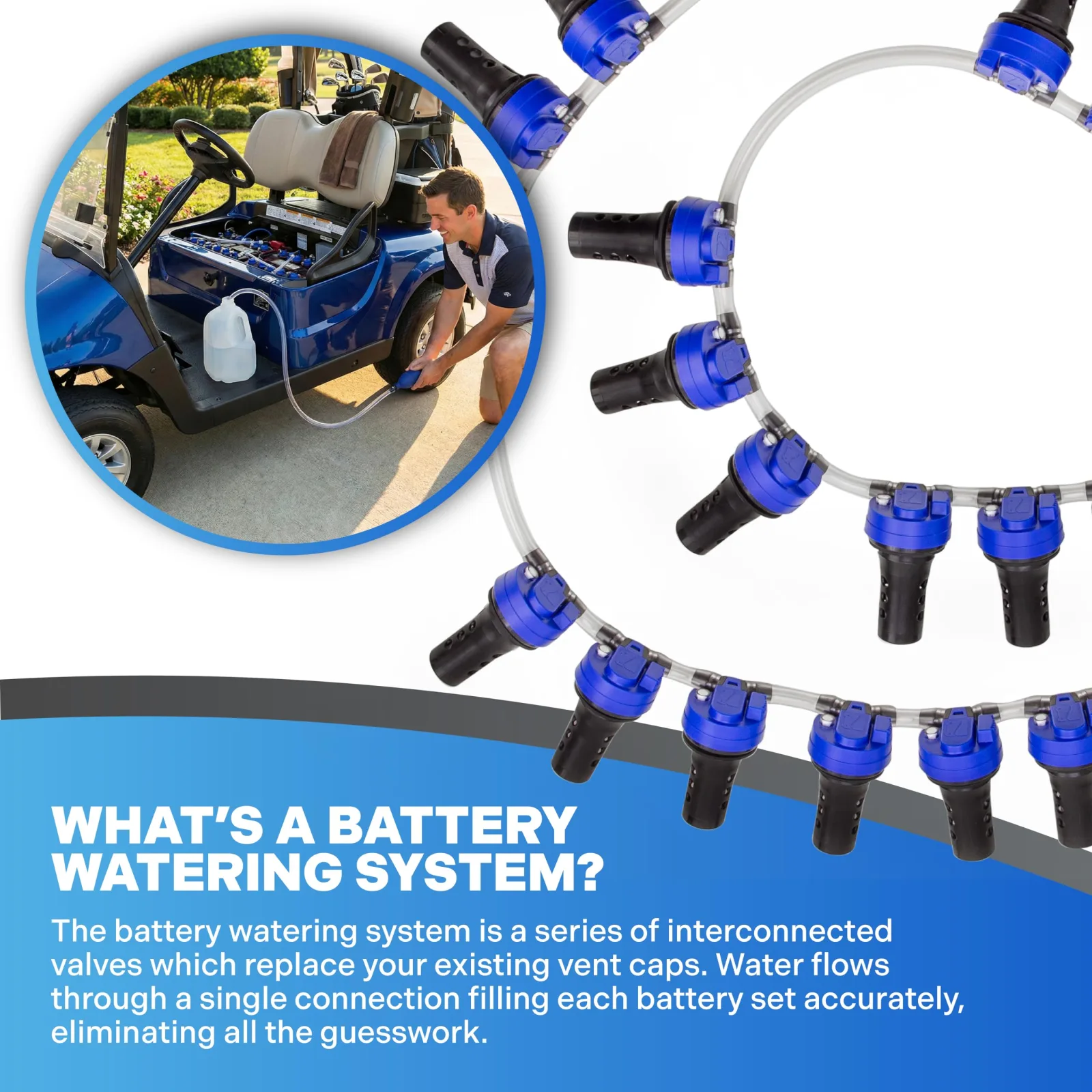 Water My Battery Tomberlin E4 8×6V Battery Watering Kit #WMB-GITE4-KITCUBC image 4