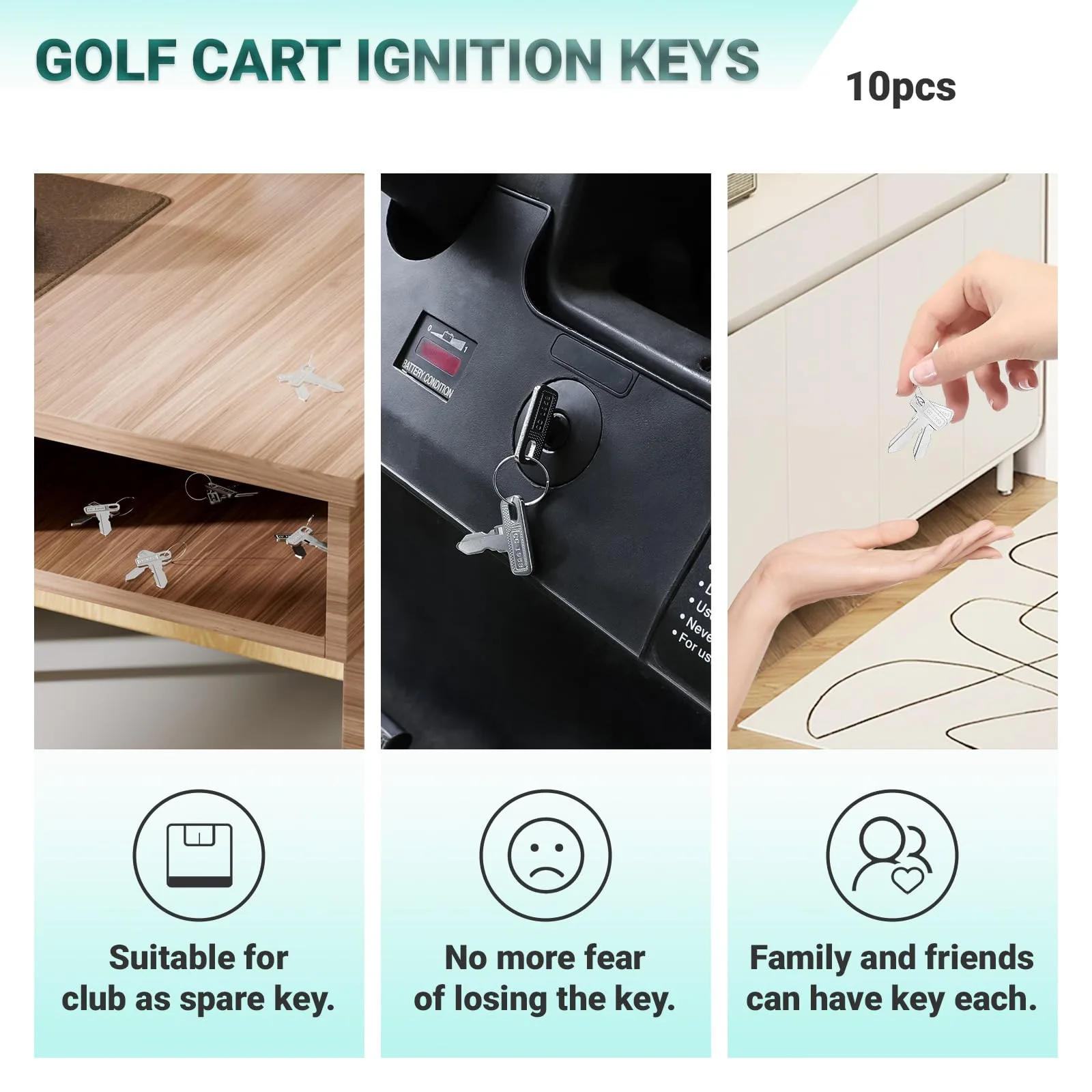 DRIVE UP DU00175 Ignition Keys for Club Car DS & Precedent image 2