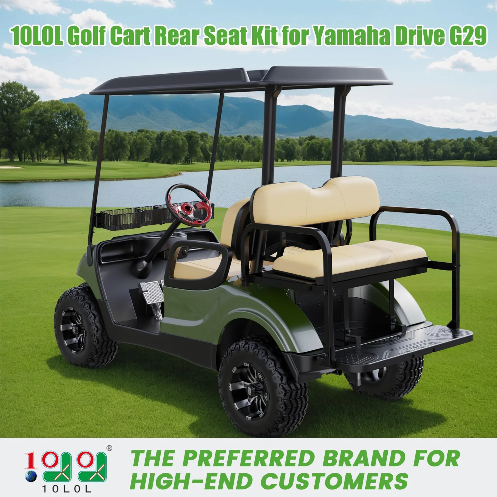 10L0L Rear Flip Seat Kit for Yamaha G29 Drive 2007-2016 image 2