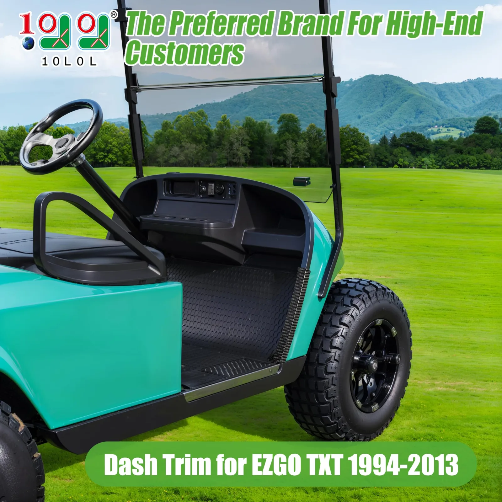 10L0L Carbon Fiber Dash Trim for E-Z-GO TXT (1994-2013) DASH-0002T image 2