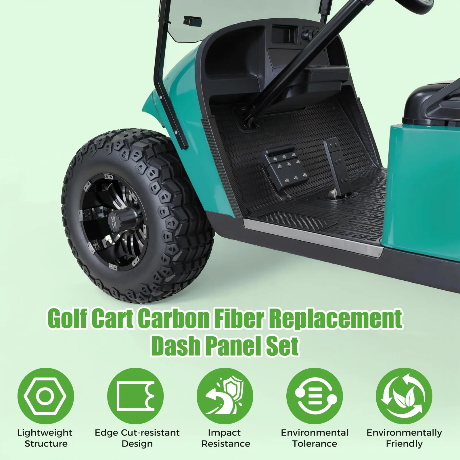 10L0L Carbon Fiber Dash Trim for E-Z-GO TXT (1994-2013) DASH-0002T image 3