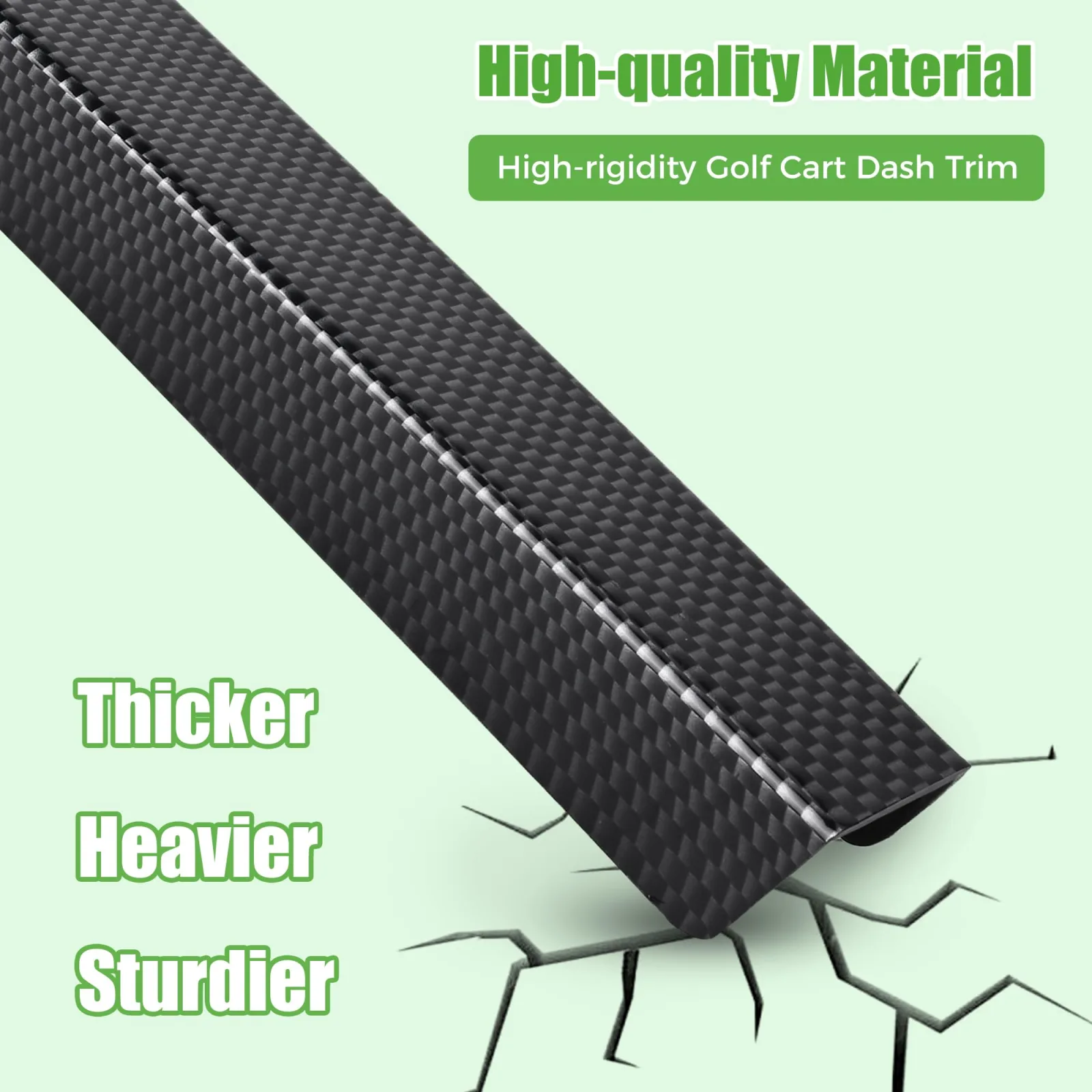 10L0L Carbon Fiber Dash Trim for E-Z-GO TXT (1994-2013) DASH-0002T image 4