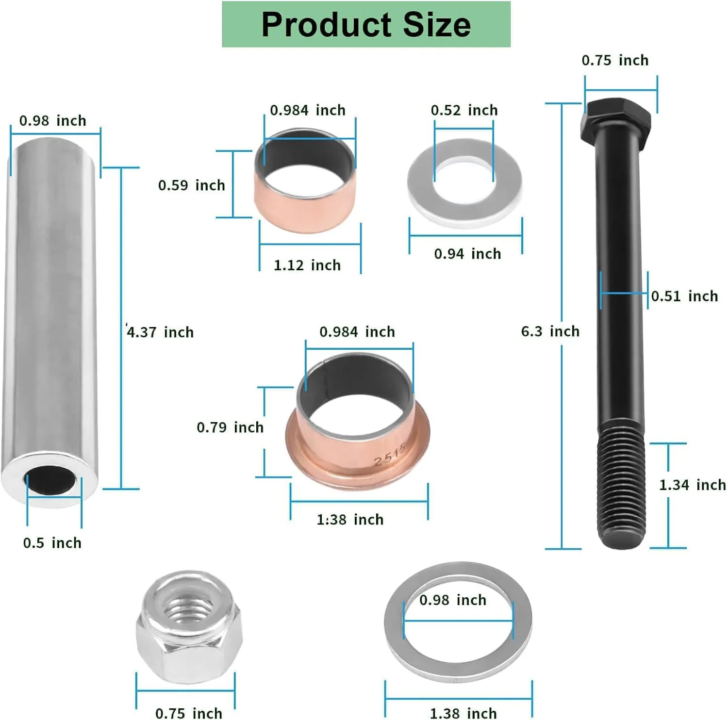 LEAPGOMAX Spindle Bushing Kit for E-Z-GO TXT/PDS image 4
