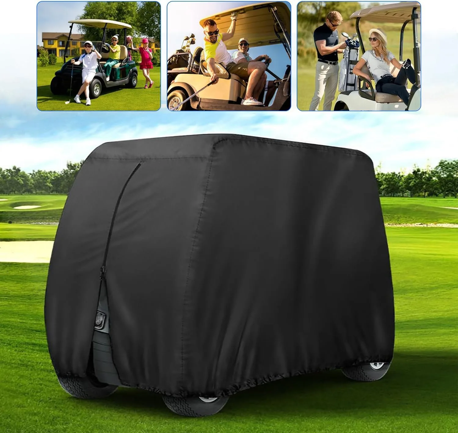 HXJKZJI Golf Cart Cover for Denago Rover XL 4 Passenger (2019–2025) image 3