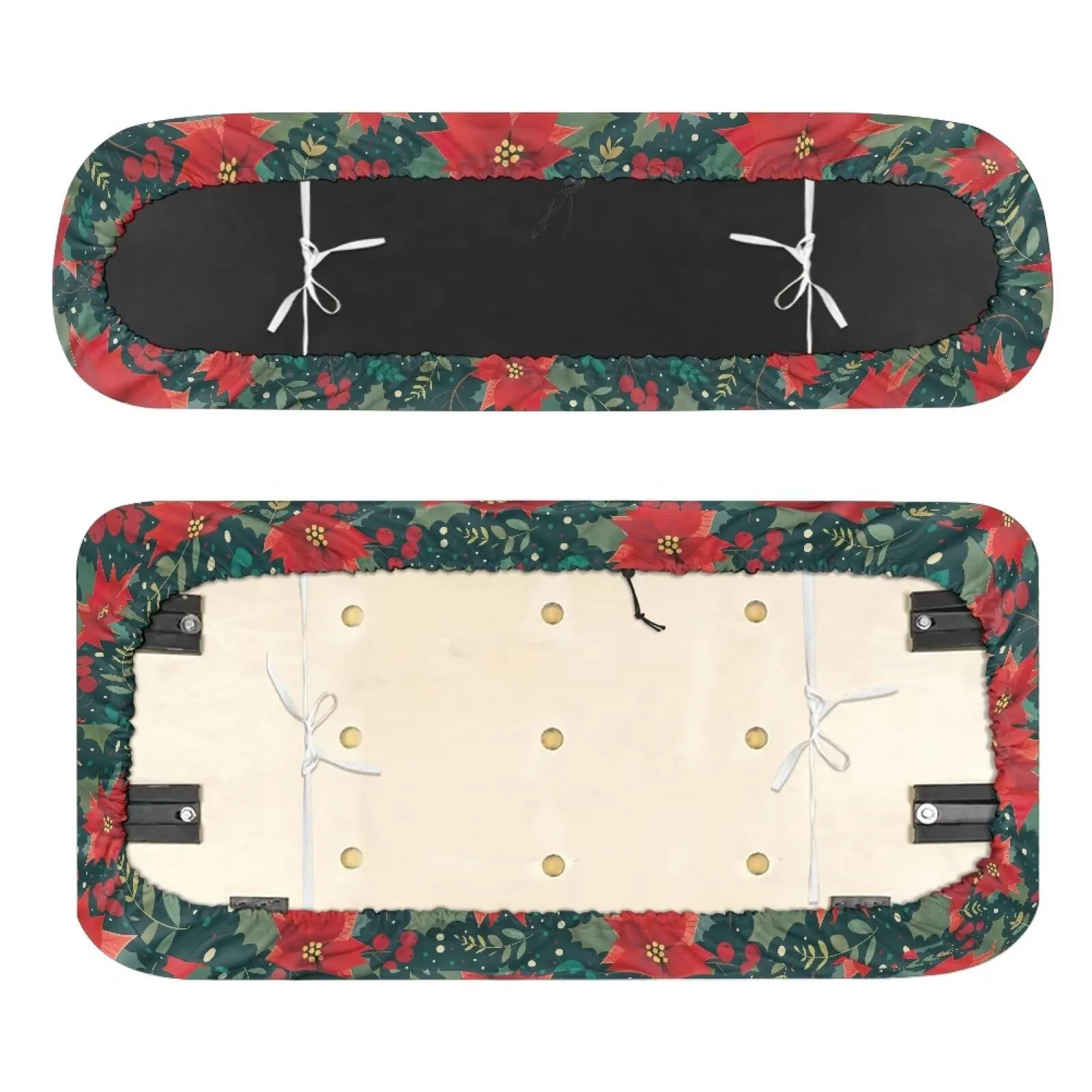 Quidrwyo Christmas Floral Golf Cart Seat Covers image 2