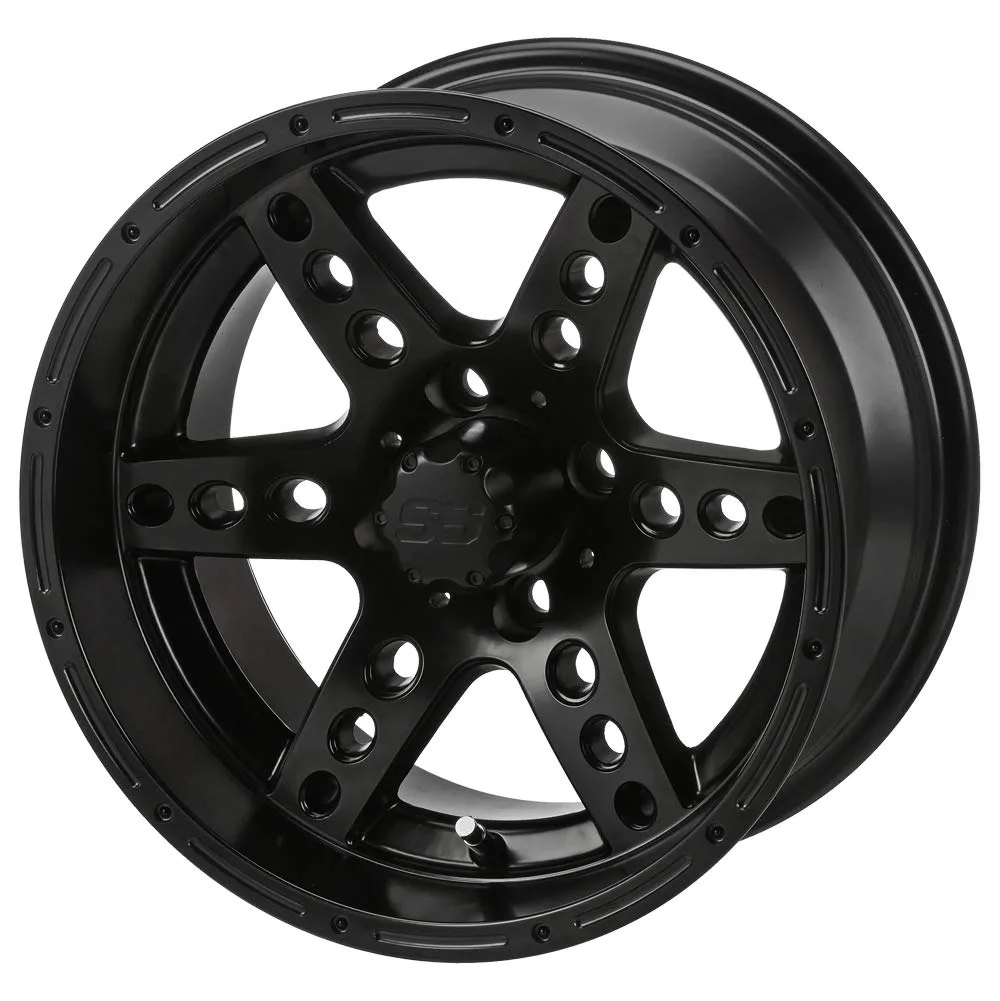RM Cart Chaos 14-Inch Matte Black Golf Cart Wheels, Set of 4