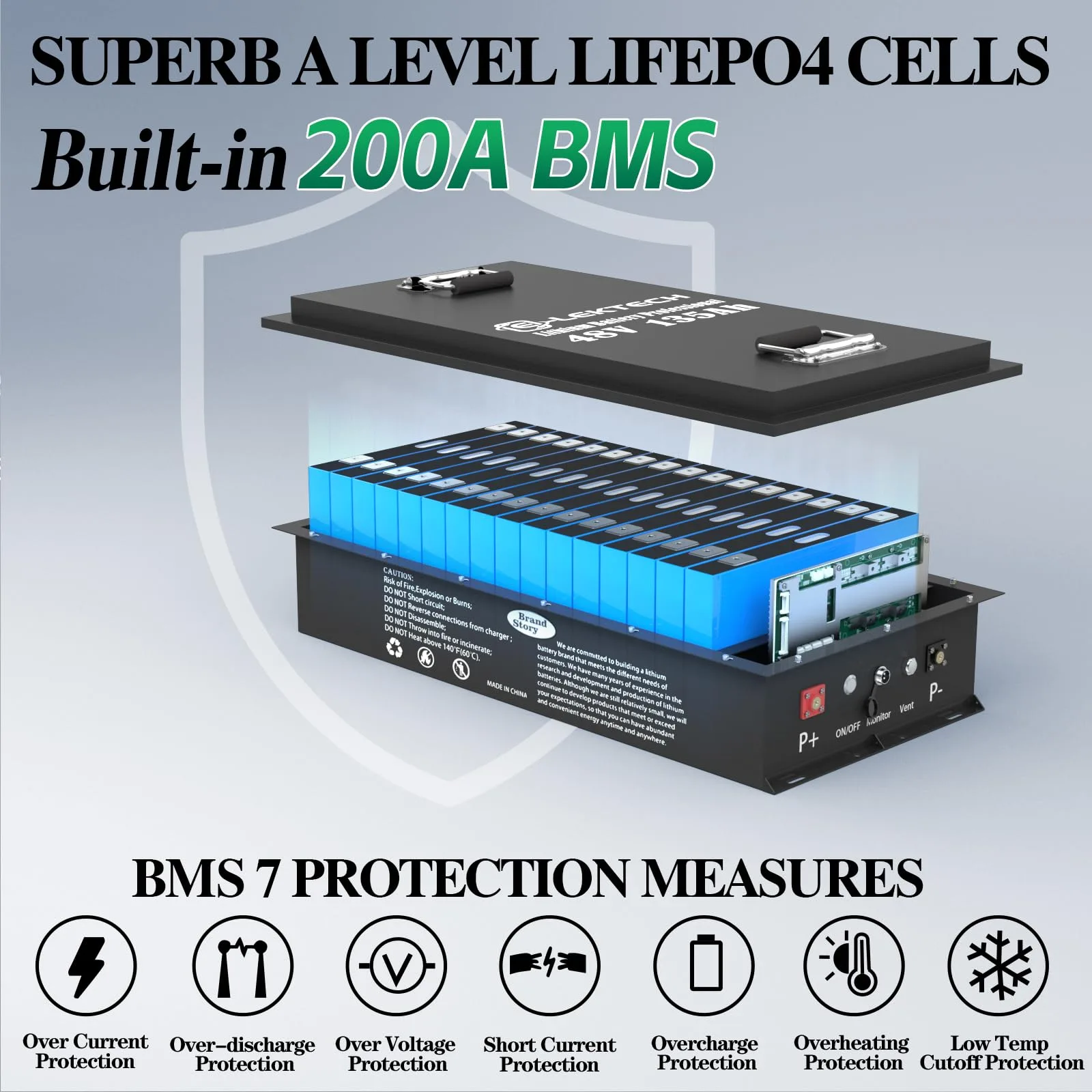 E-LekTech 48V 135Ah Golf Cart Lithium Battery TM-48135GC image 3