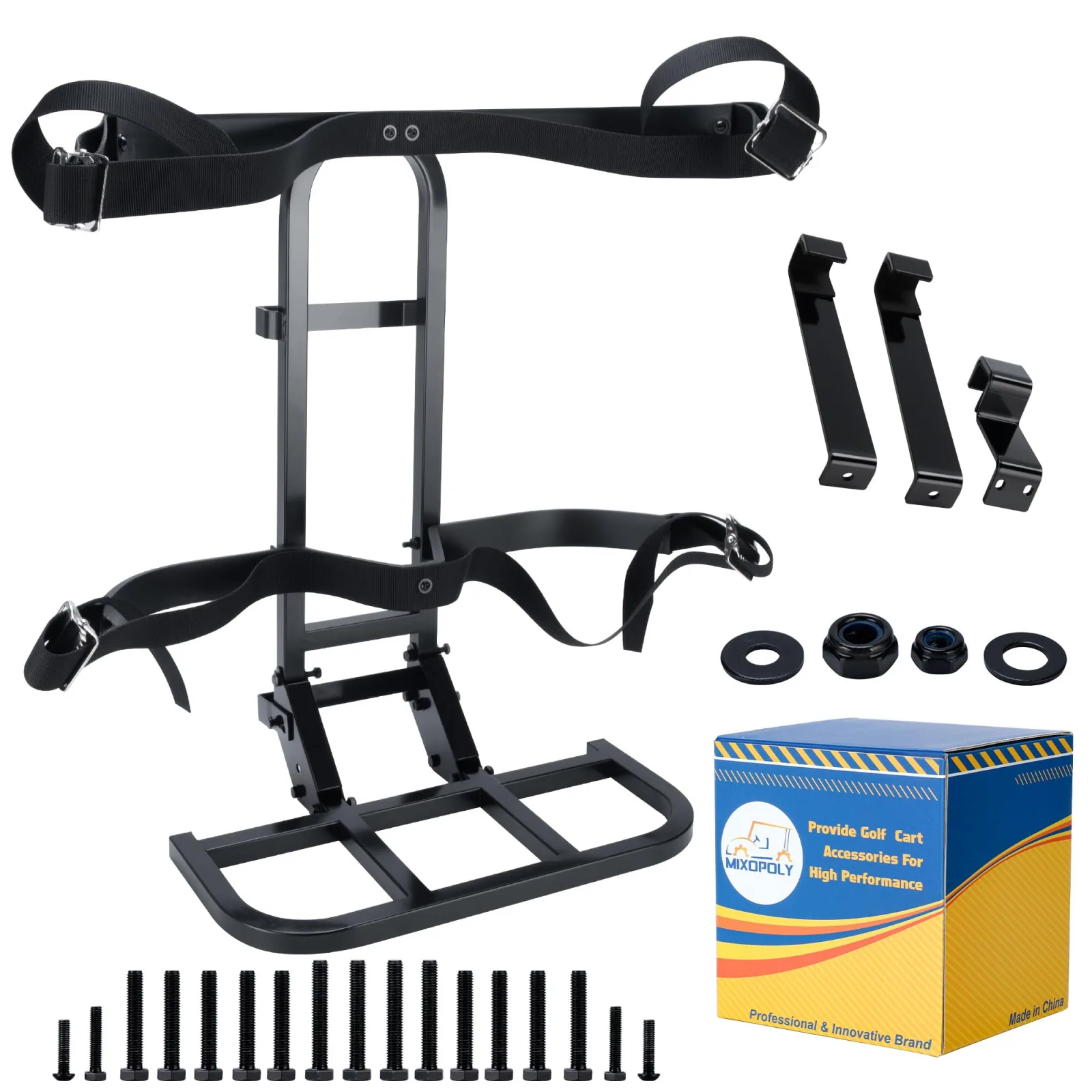 Mixopoly Universal Golf Cart Rear Seat Bag Holder